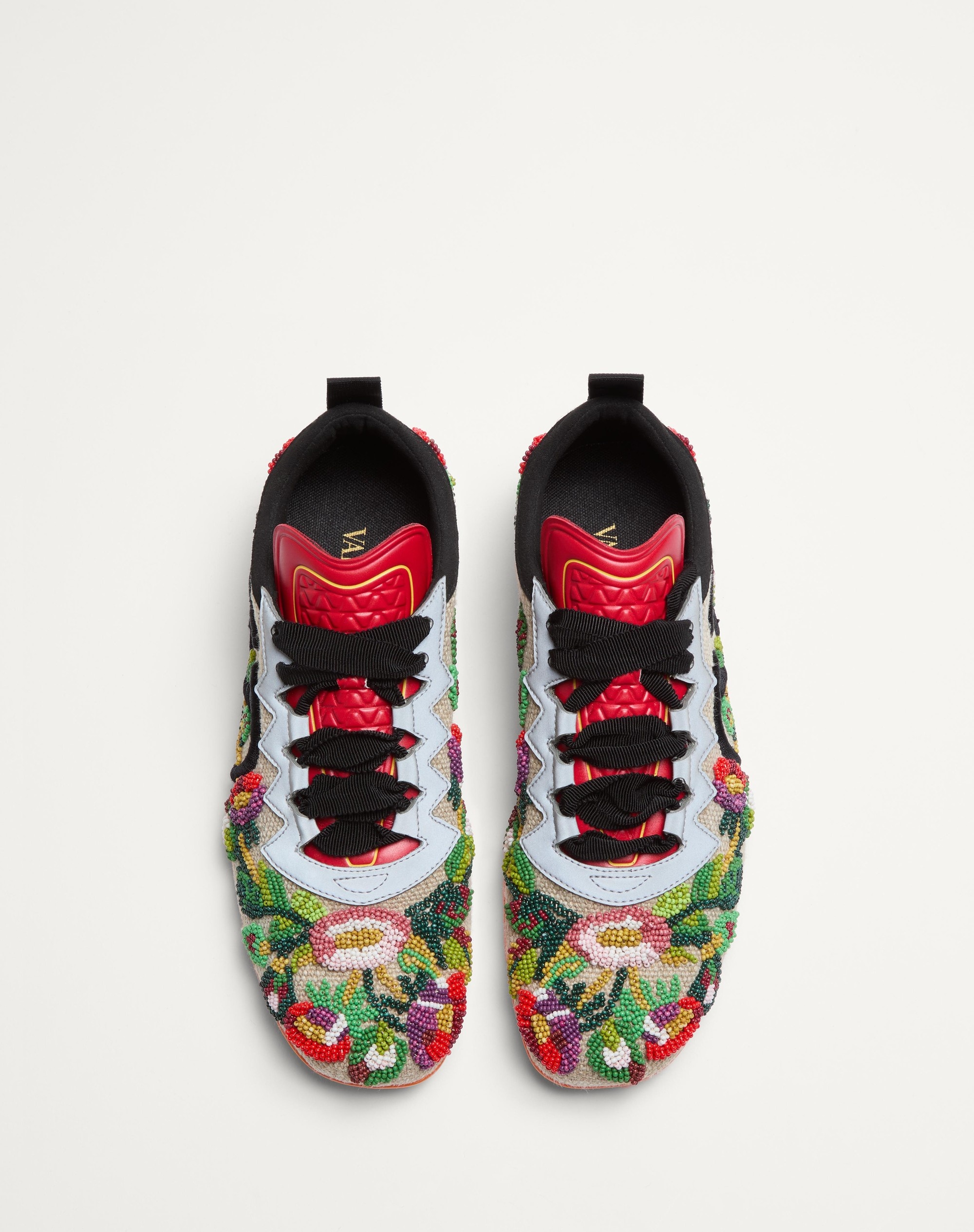 CHROMATHON CANVAS SNEAKER WITH FLORAL EMBROIDERY - 4
