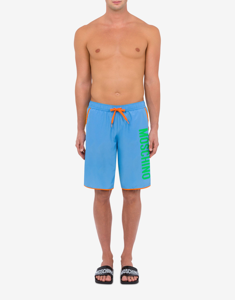 Moschino COLOUR BLOCK NYLON BERMUDA SHORTS outlook