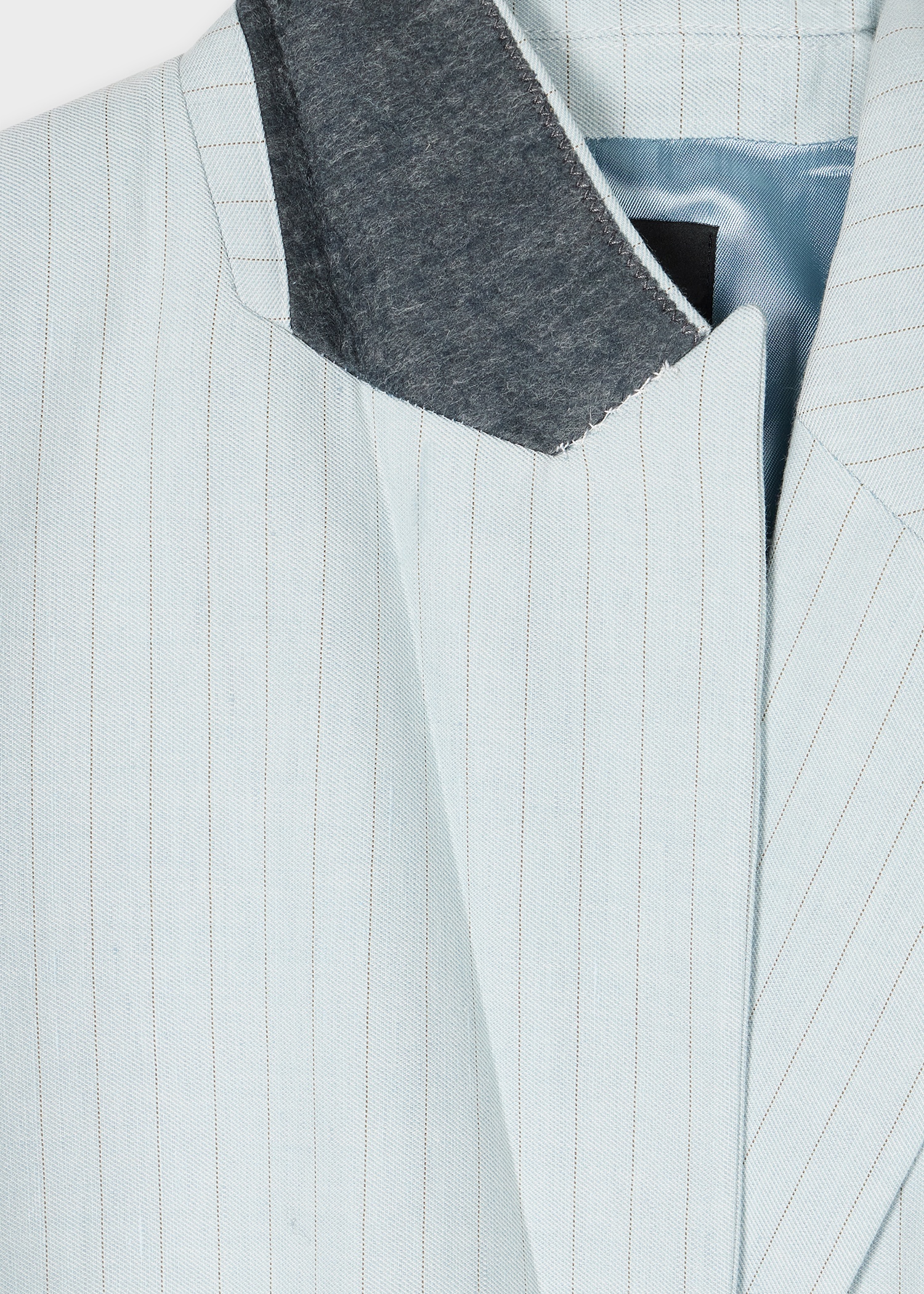 Women's Light Blue Pinstripe Suit - 2