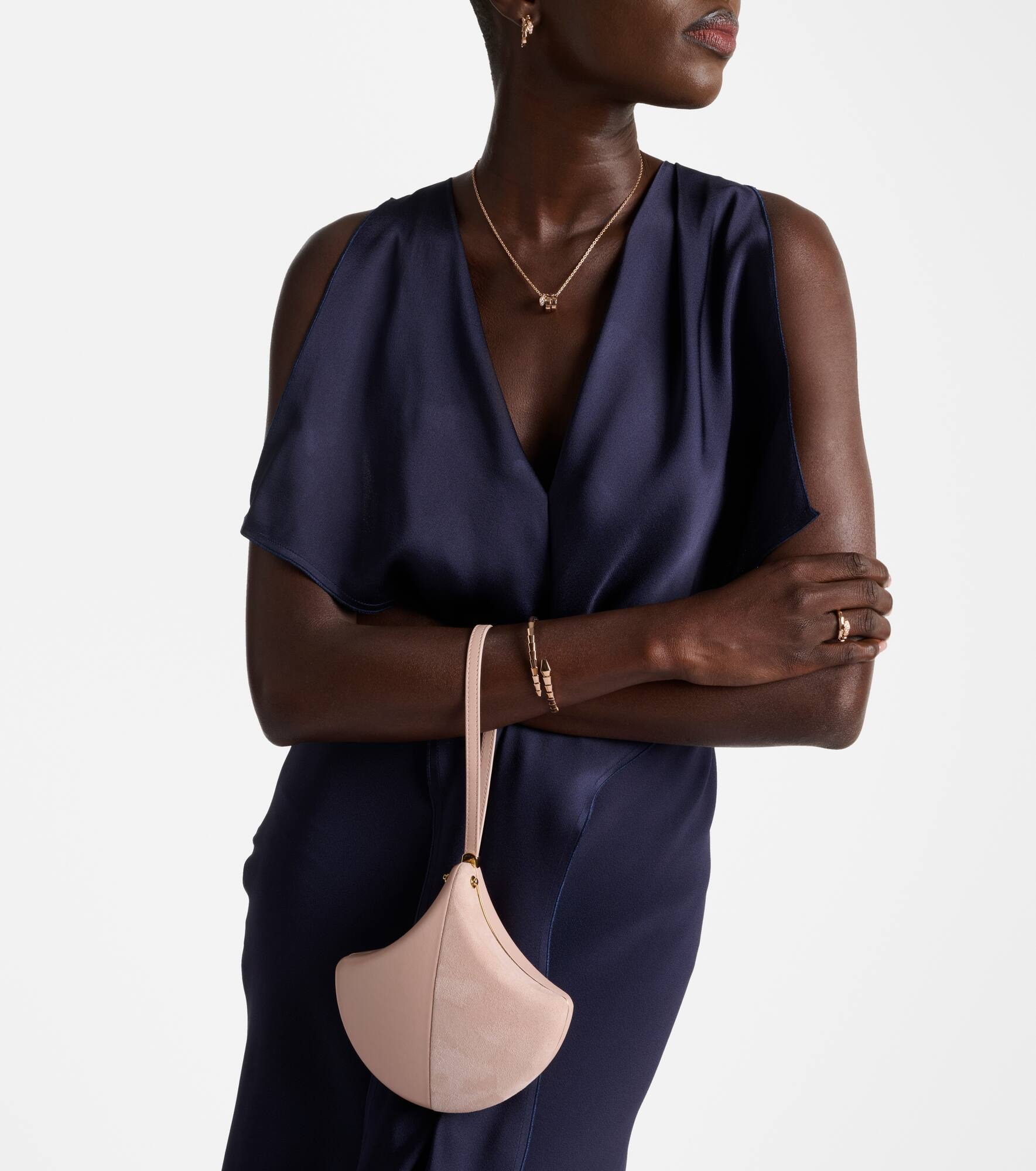 Gingko leather and suede clutch - 2