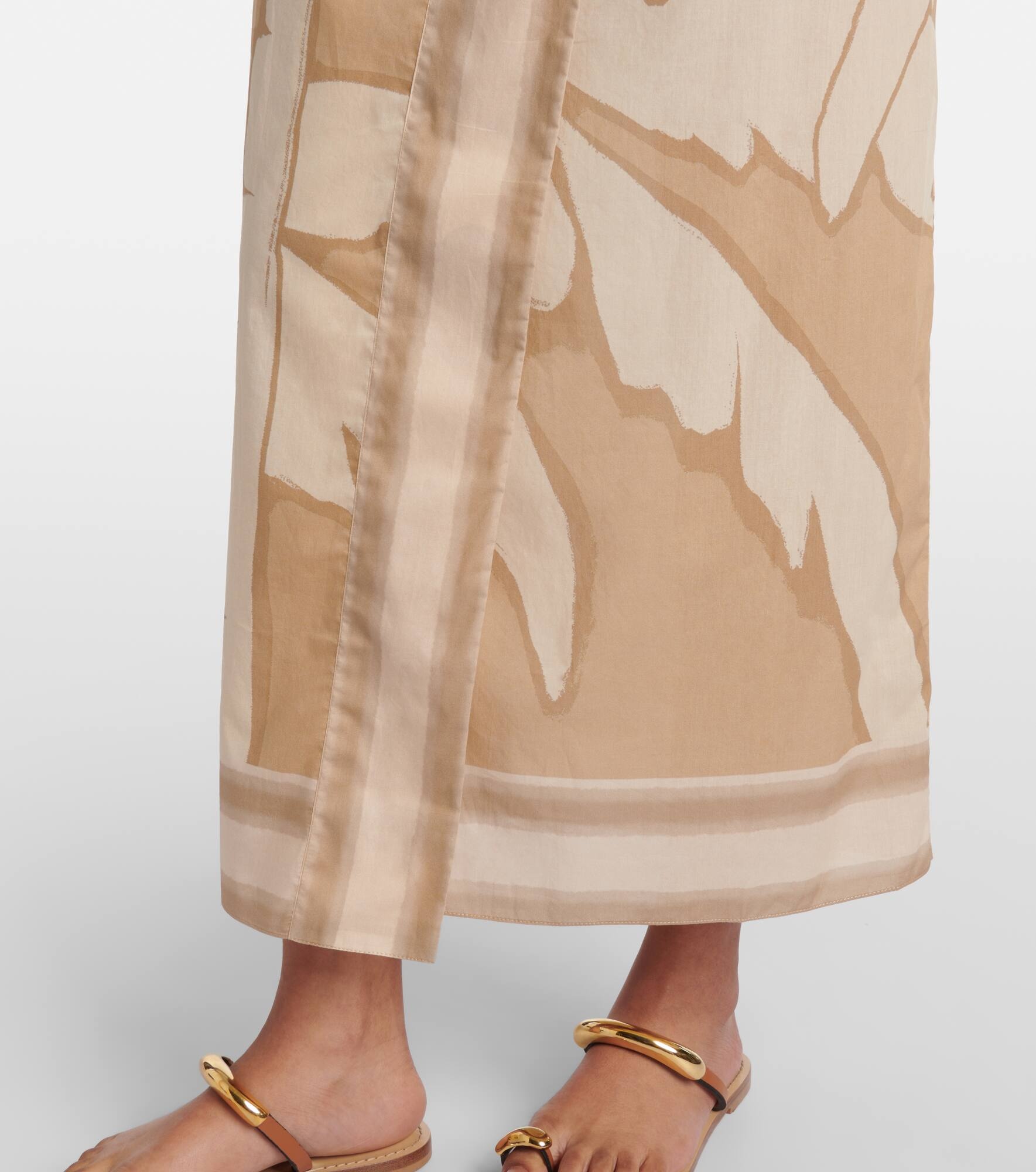 Palms Pontoon cotton poplin midi dress - 5
