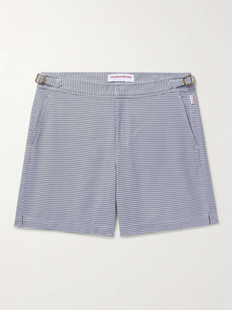 Bulldog X Fenella Slim-Fit Mid-Length Jacquard Swim Shorts - 1