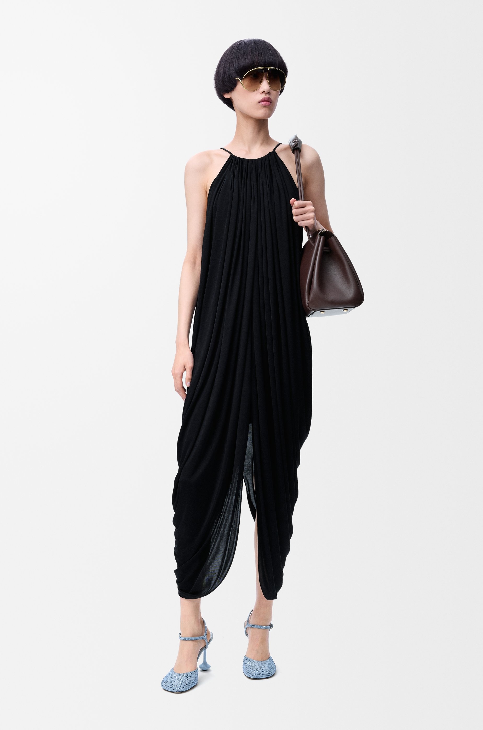 Draped dress in silk - 2
