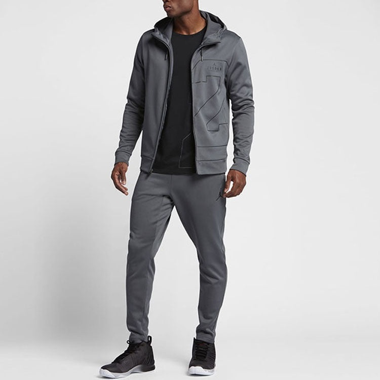 Air Jordan 23 Therma Lite Full zip Hoodie 'Grey' 831381-021 - 4