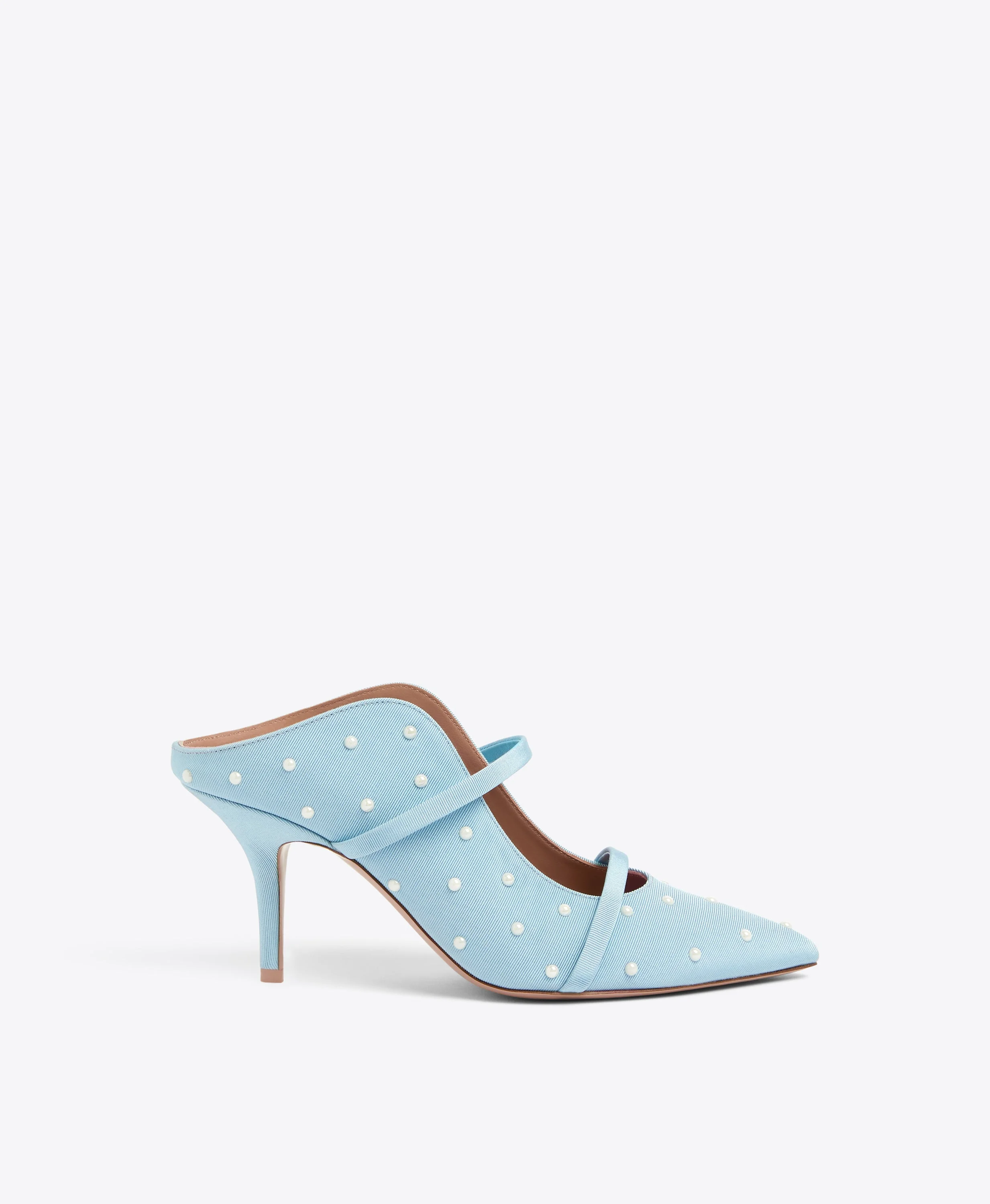 Maureen 70 Blue Grosgrain Mules - 1