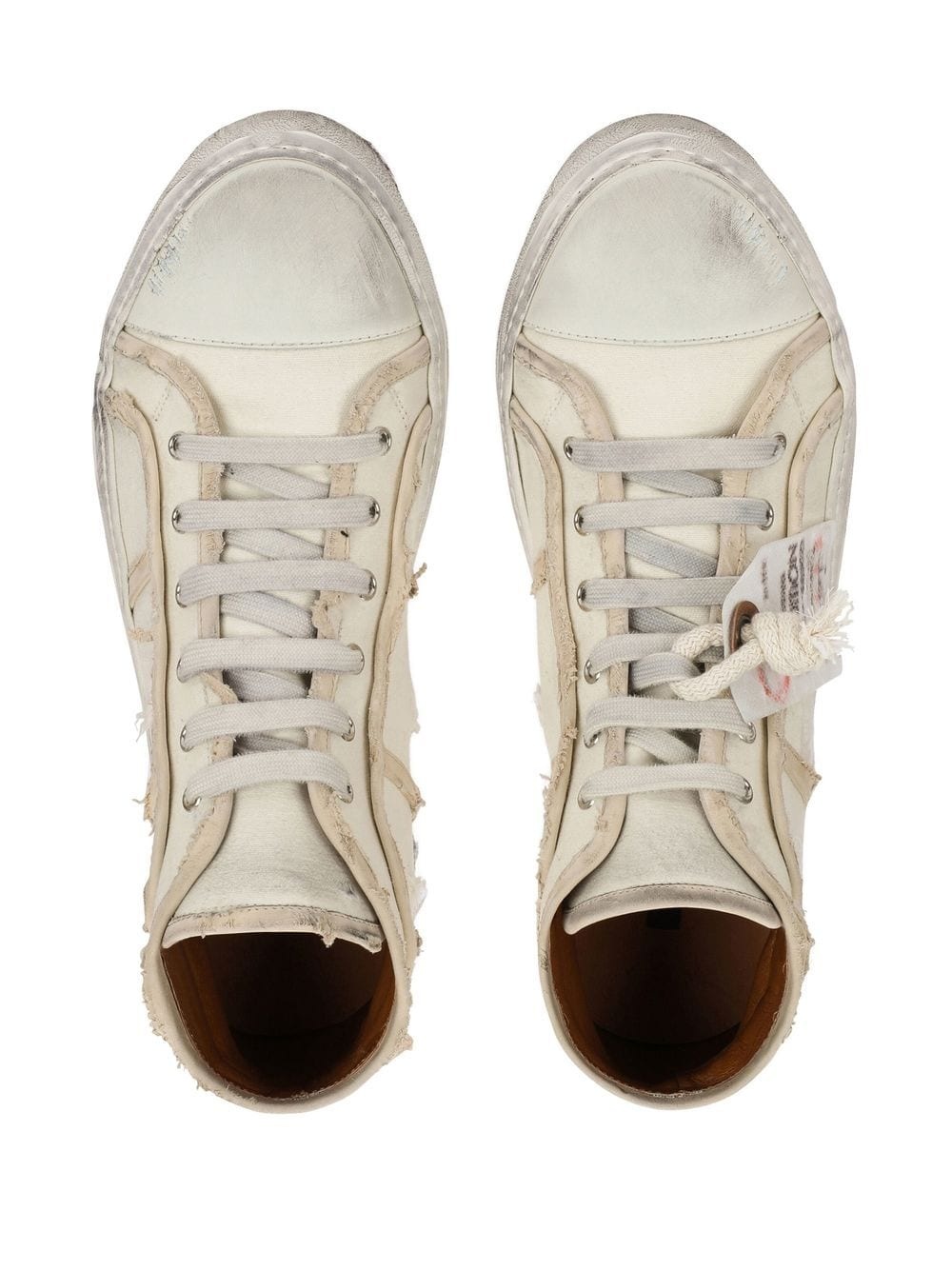 distressed-effect high-top sneakers - 4