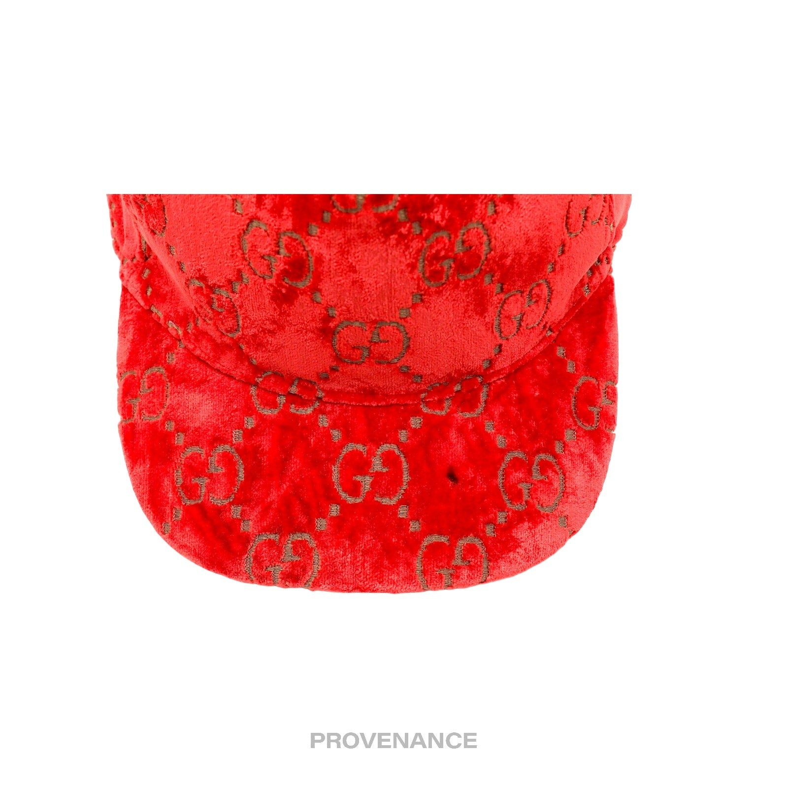 Gucci GG Monogram Canvas Velour Cap - Orange - 7