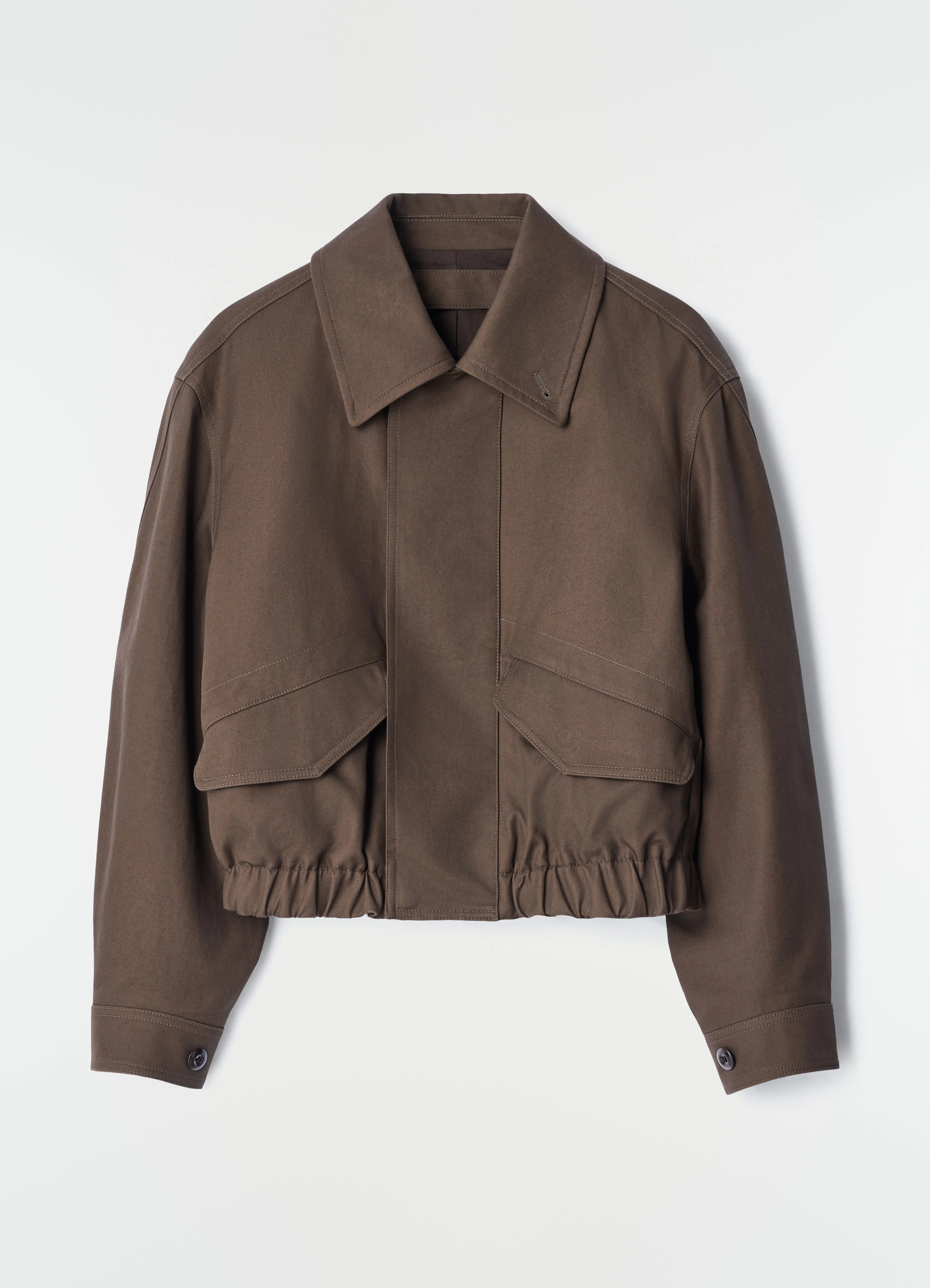 SHORT BLOUSON IN HEAVY COTTON TWILL - 1