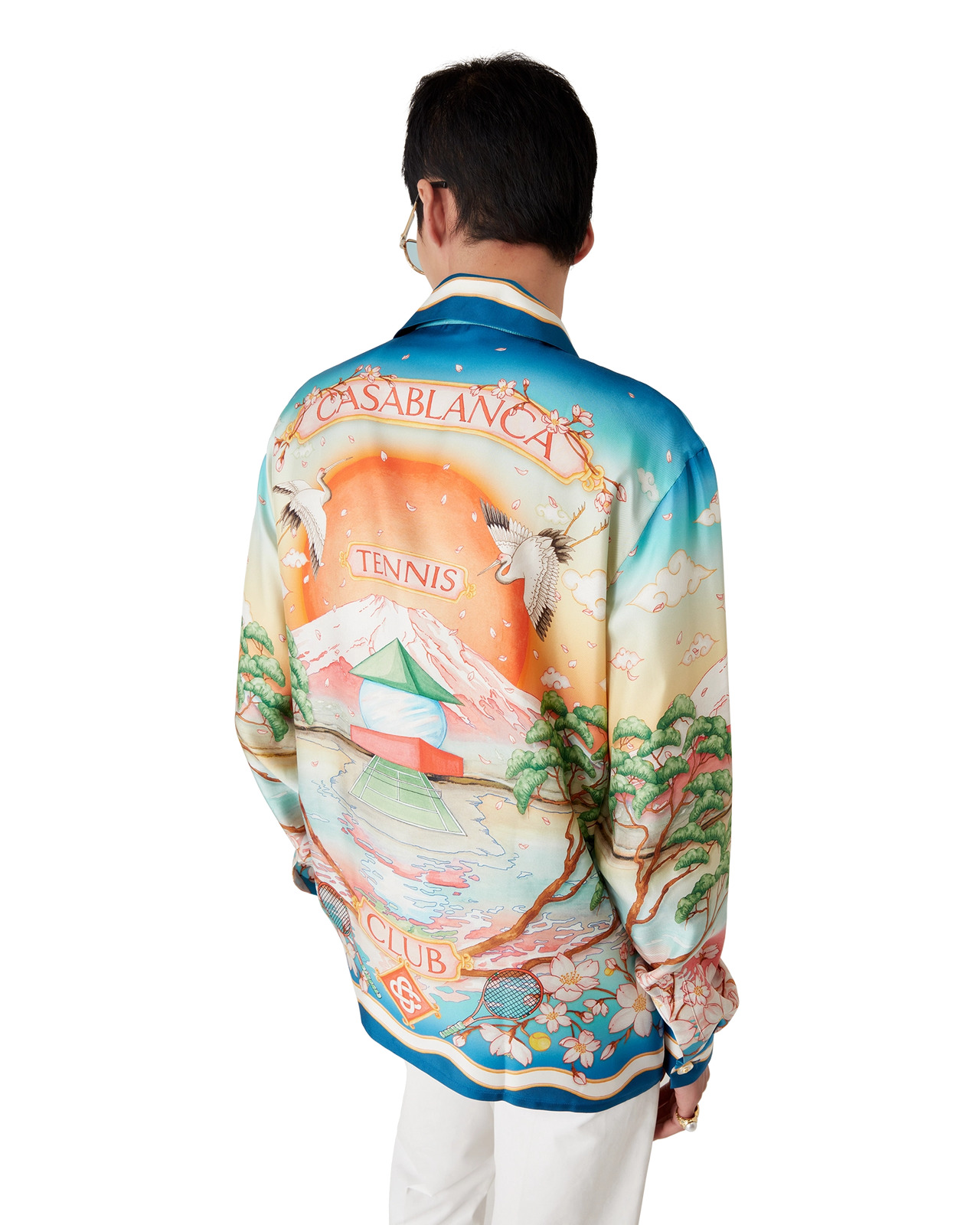 Tennis Club Long Sleeve Silk Shirt - 5