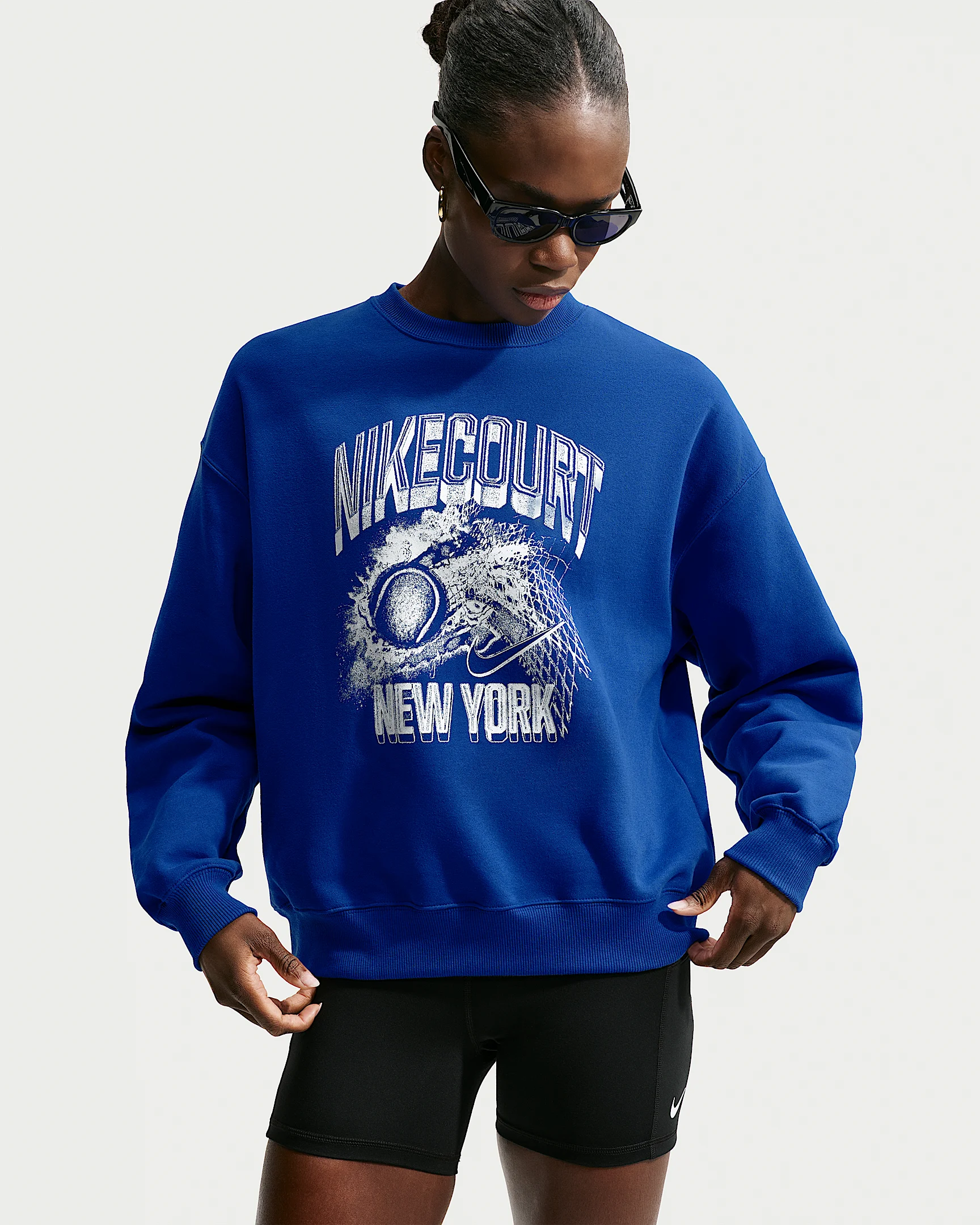 Nike Studio Fleece Medium Weight Women's Oversized Graphic Crew - 1