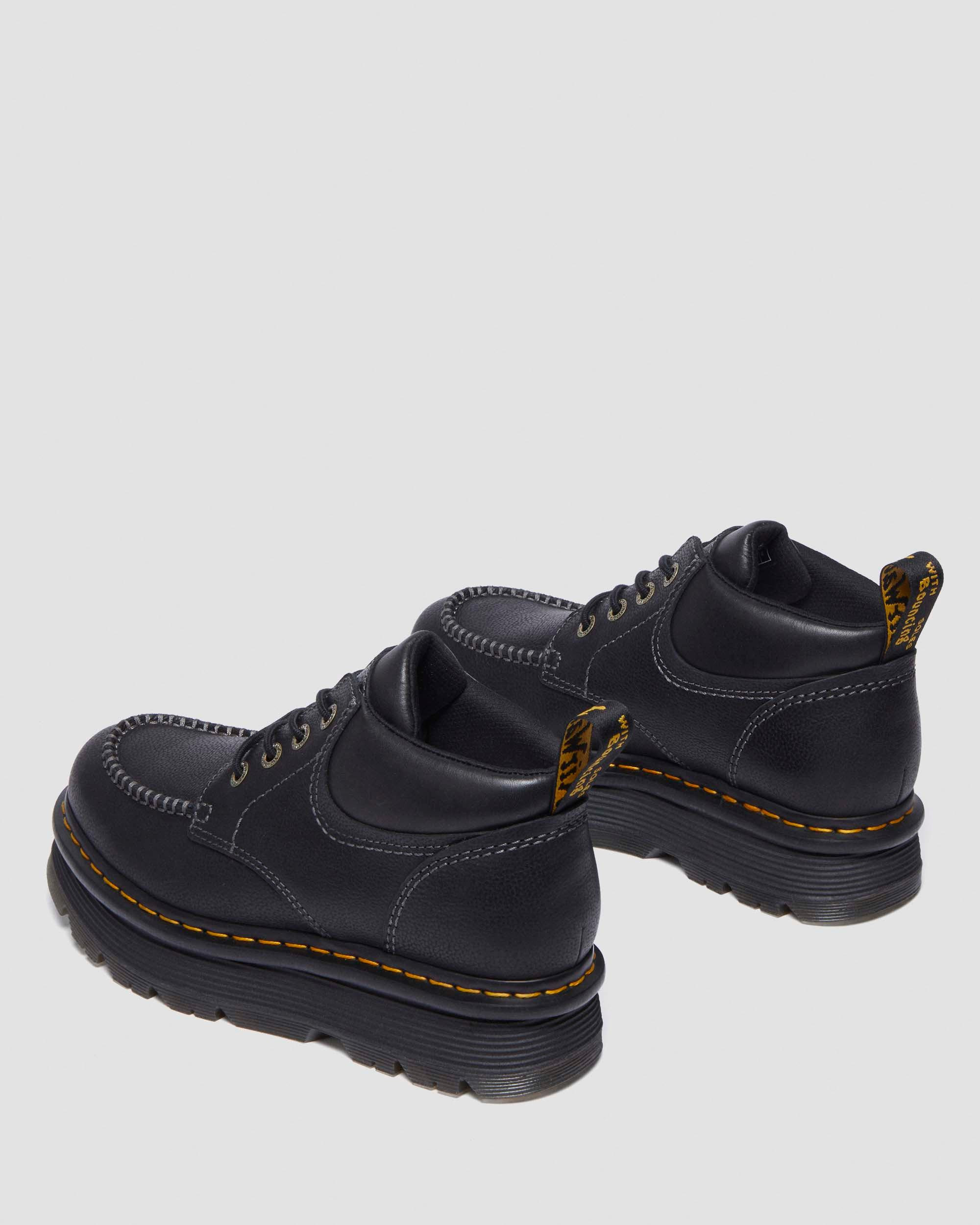 Zebzag 4-Eye Leather Casual Lace Up Boots - 9