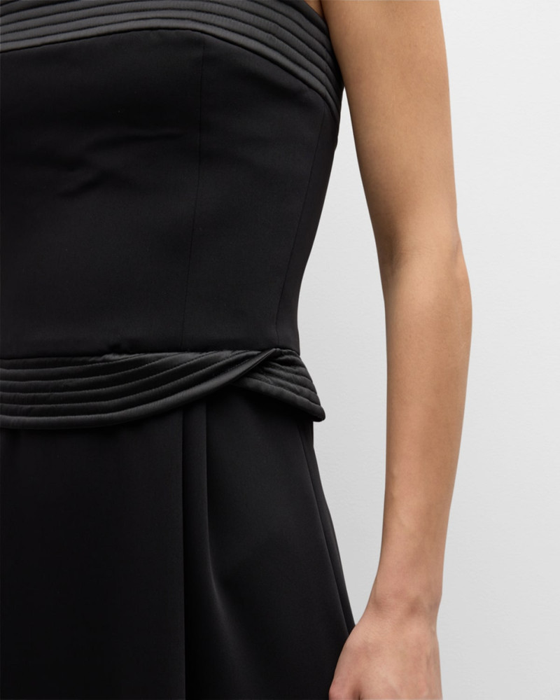 Strapless Pleated Column Gown 5