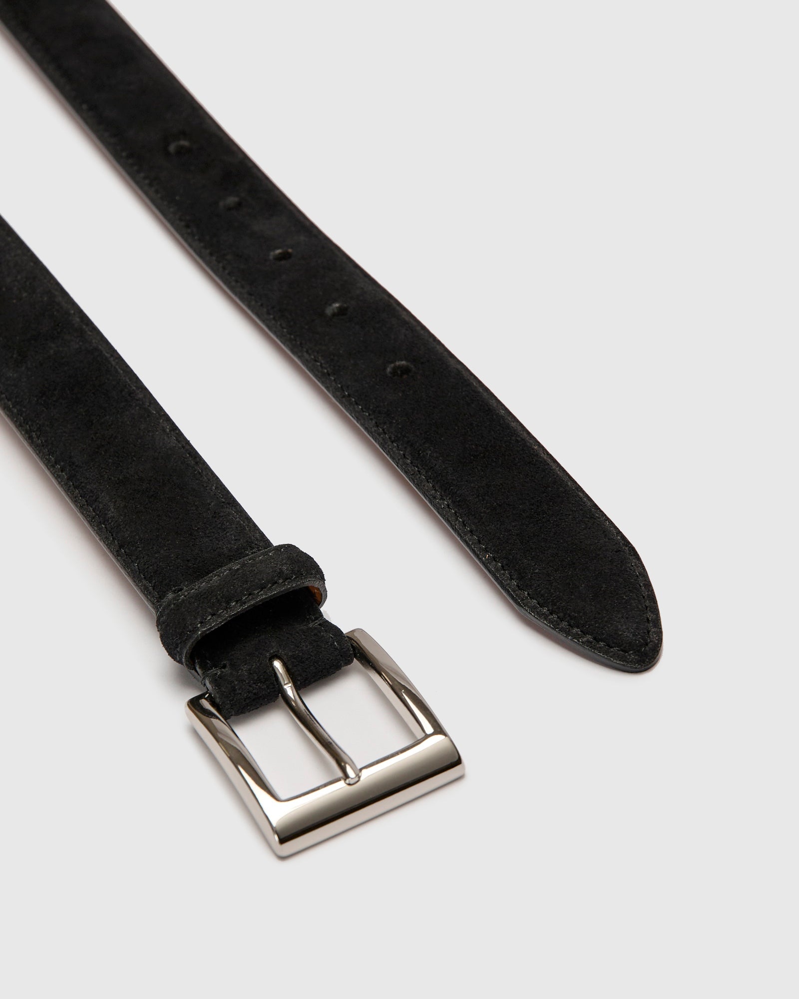 Suede Belt in Black - 2