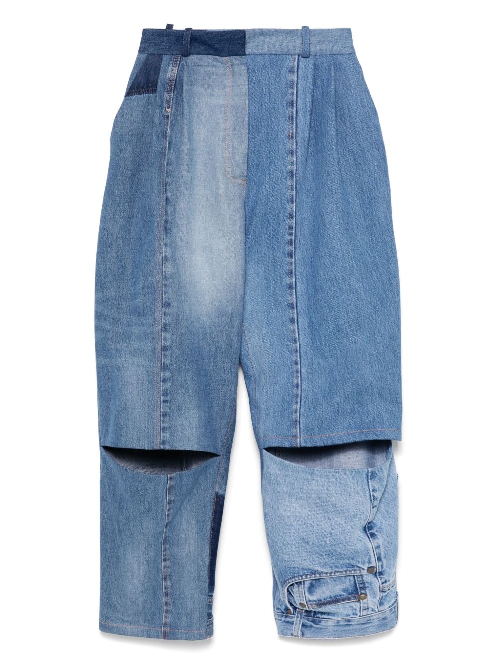 cut-out detail jeans - 1