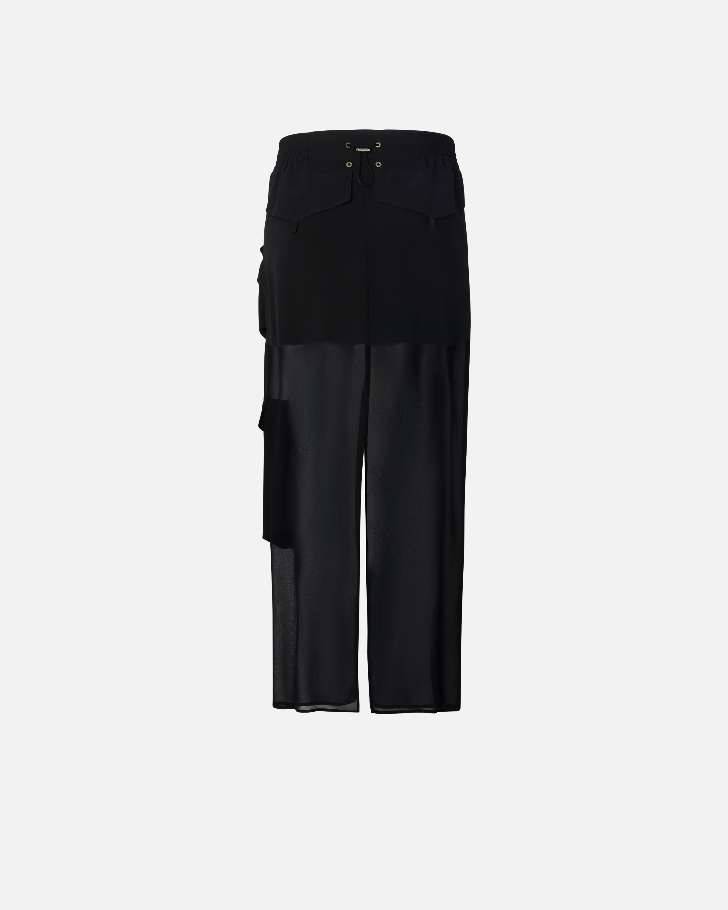 LONG GEORGETTE SKIRT WITH POCKETS - 2
