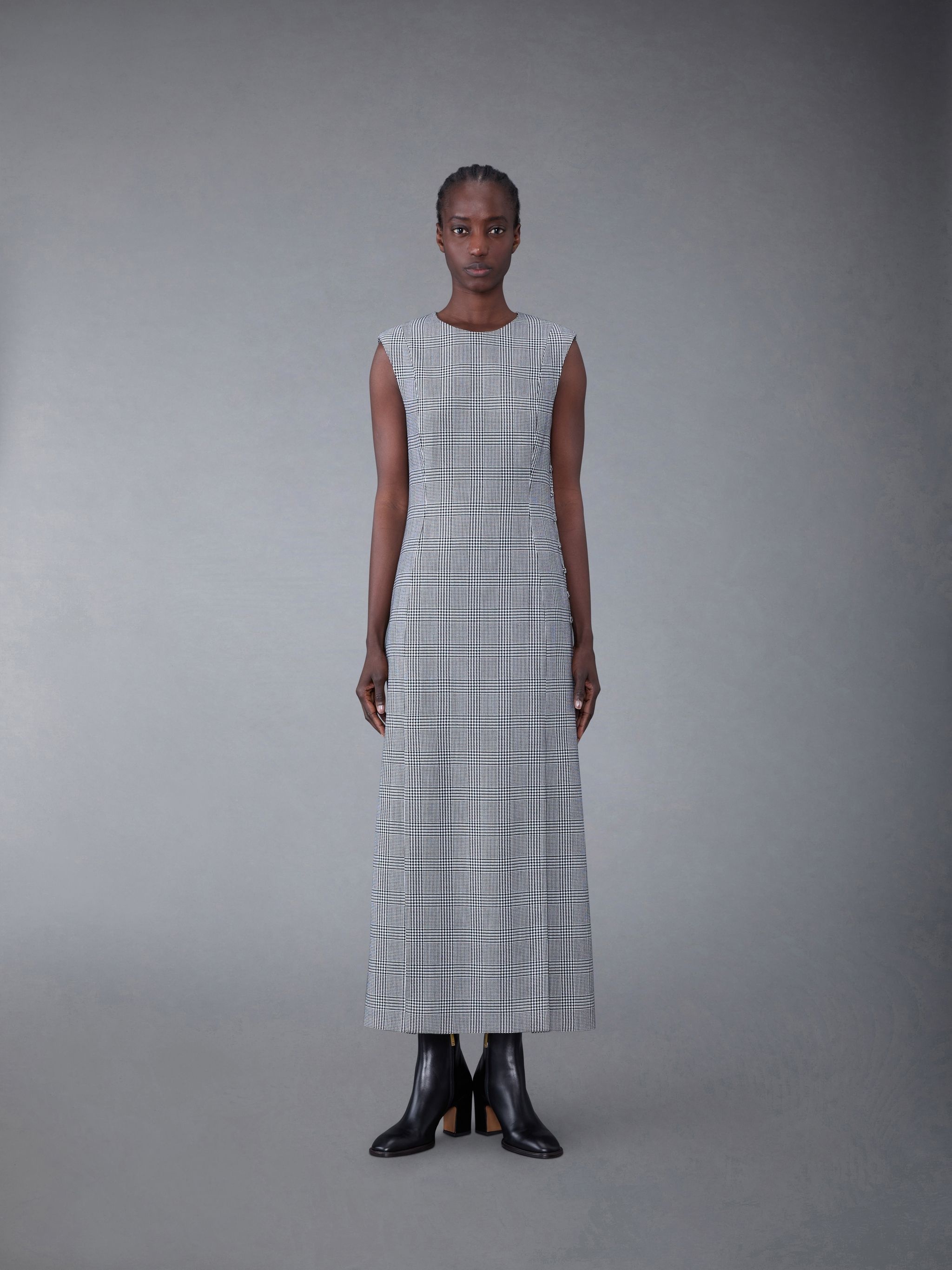Prince of Wales Heavy Wool Suiting 4-Vent Dress - 1