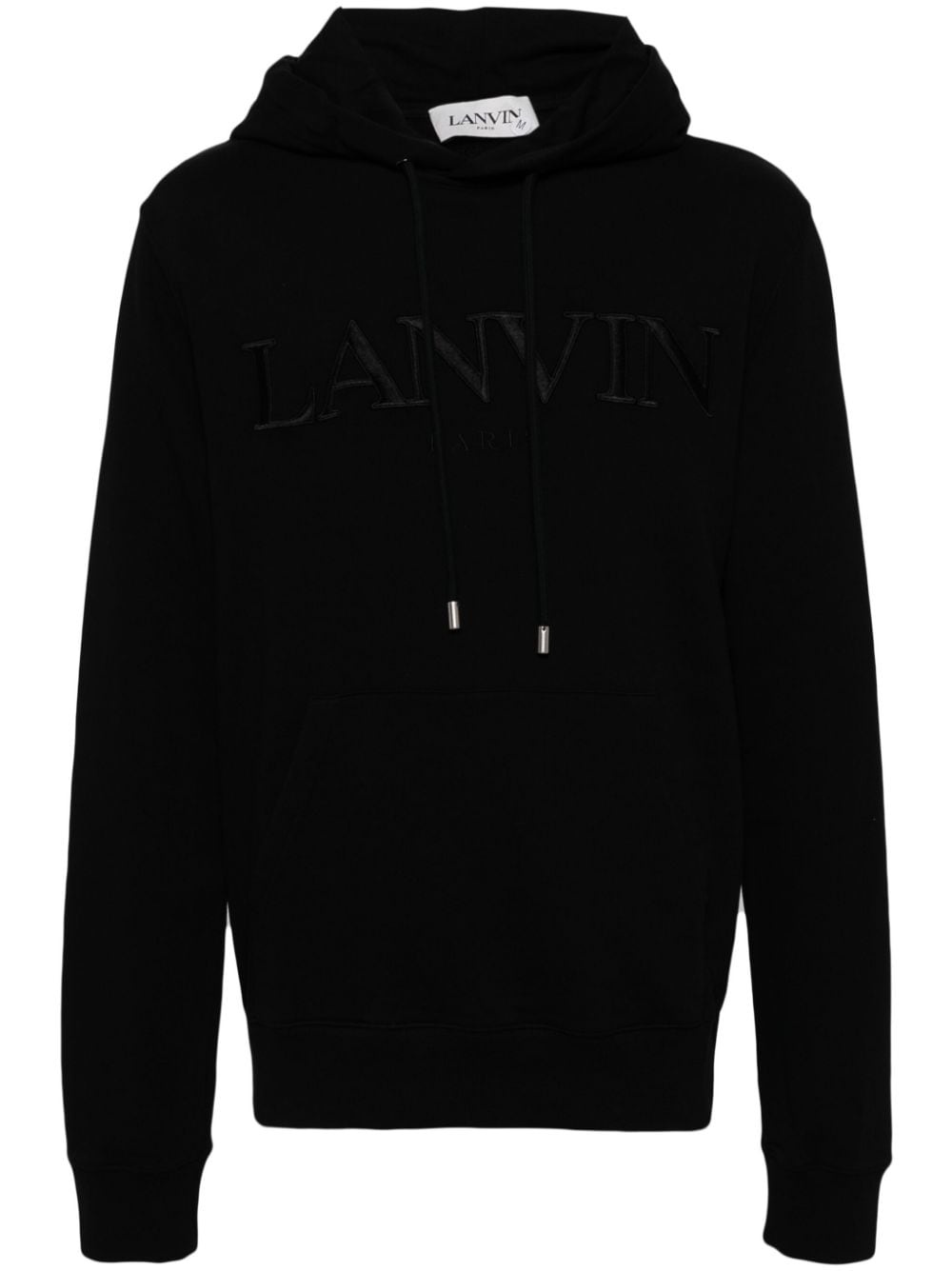 logo-embroidered hoodie - 1