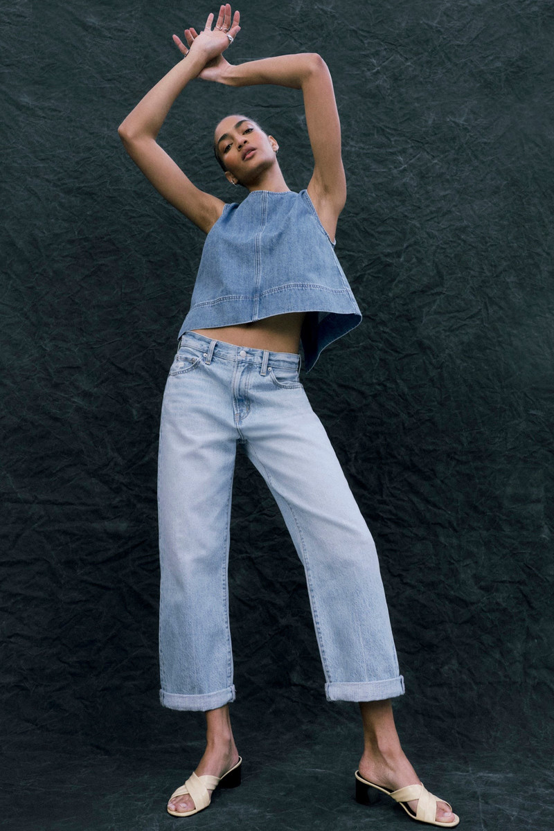 PISTOLA DONNY ROLLED HEM BOYFRIEND JEAN - OLD BLUES outlook