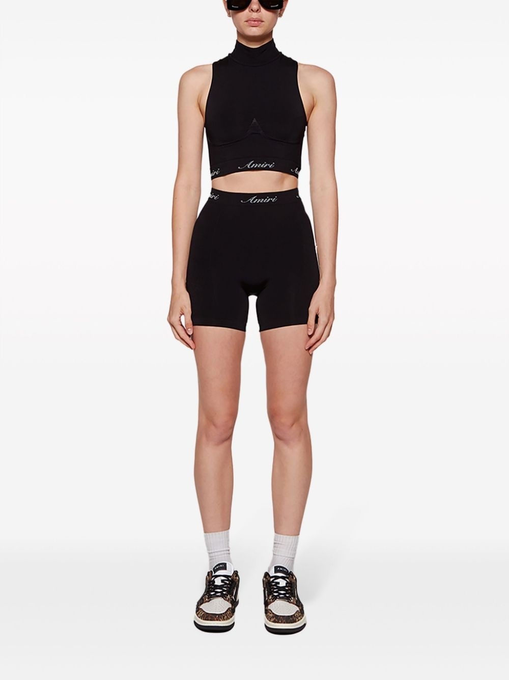 logo-print crop top - 2