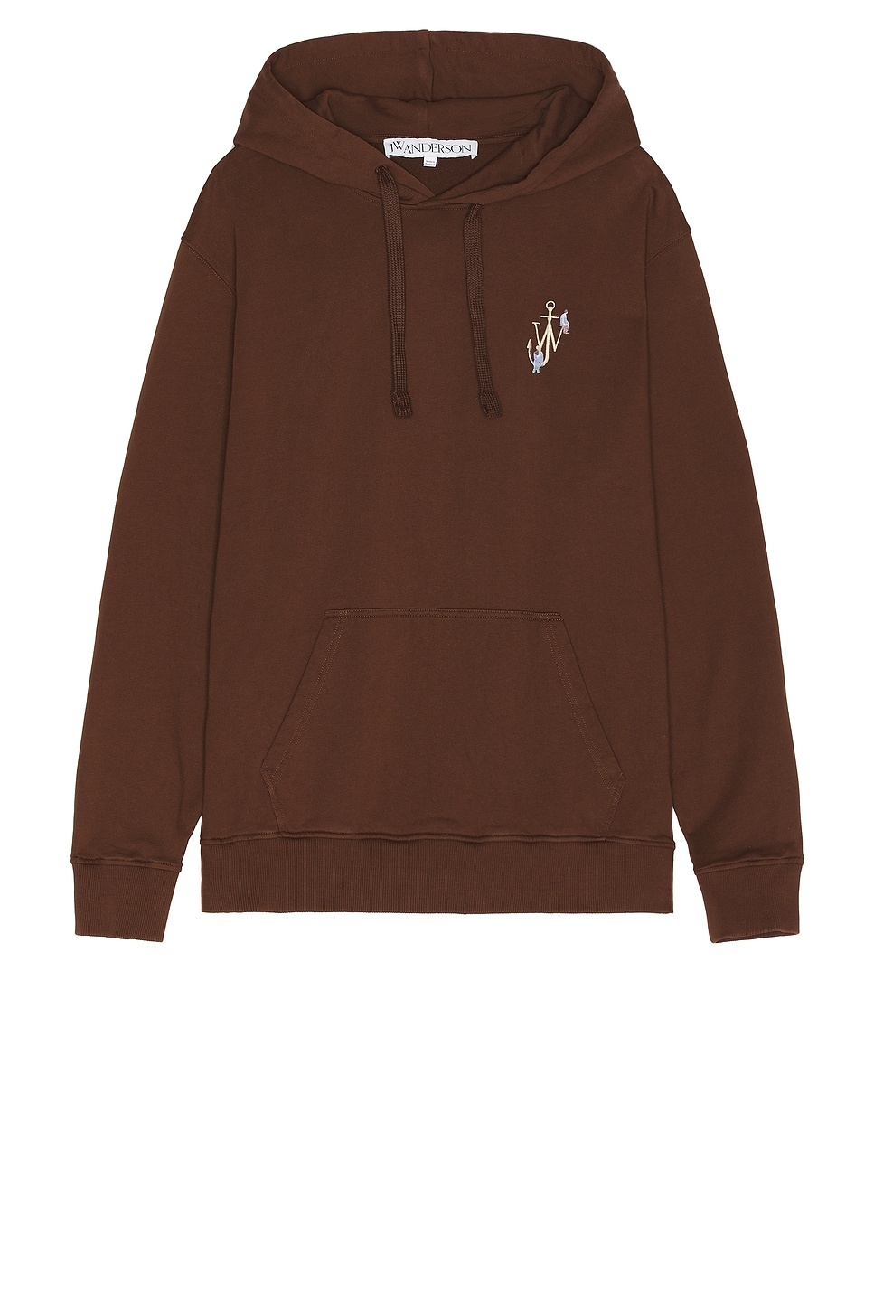 Anchor Embroidery Back Print Hoodie - 1