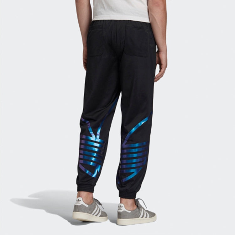 adidas originals Zeno Track Pants Logo Printing Sports Pants Black FS7331 - 4