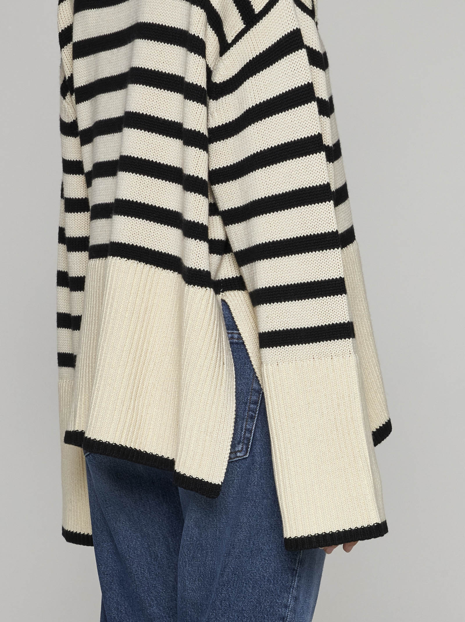 Striped wool and cotton turtleneck - 5