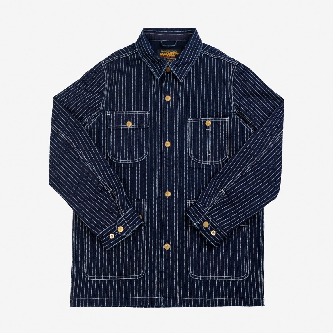 IHJ-120-IND 12oz Wabash Chore Jacket - Indigo - 1