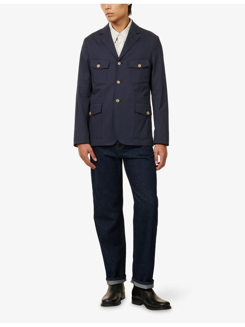 Paul Smith Notch-Lapels Regular-Fit Stretch-Cotton Blazer outlook