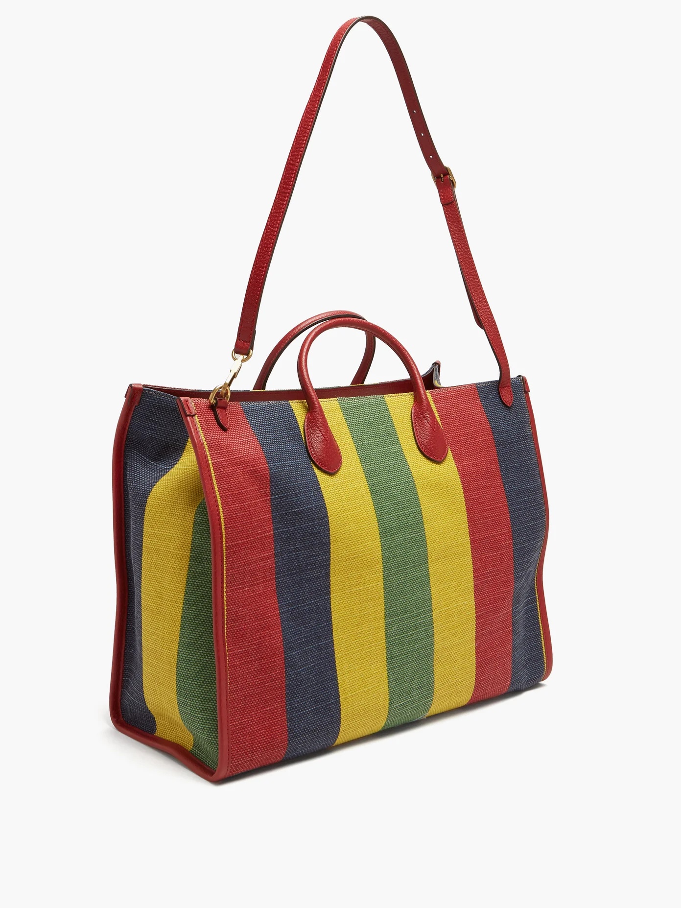 Baiadera-striped canvas tote bag - 4