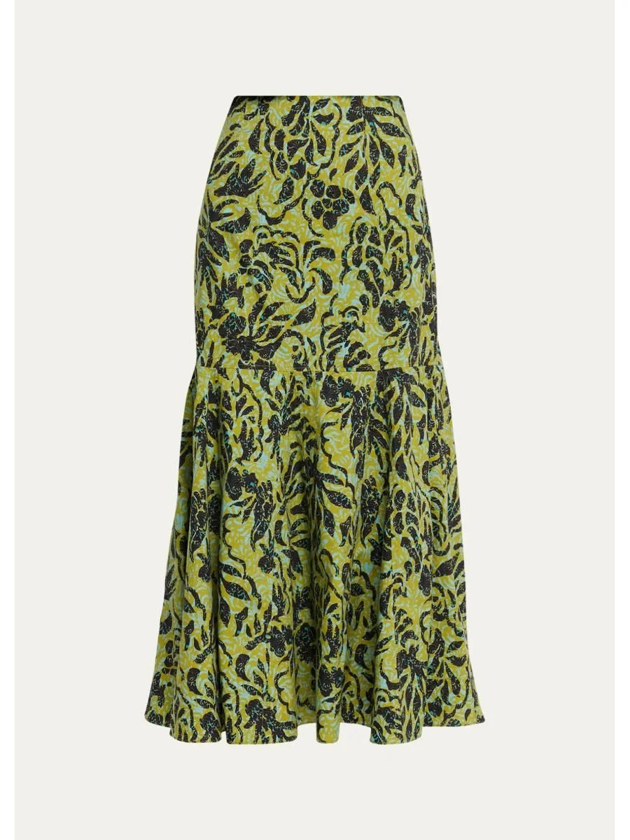 Clarisse Floral Trumpet Skirt - 1