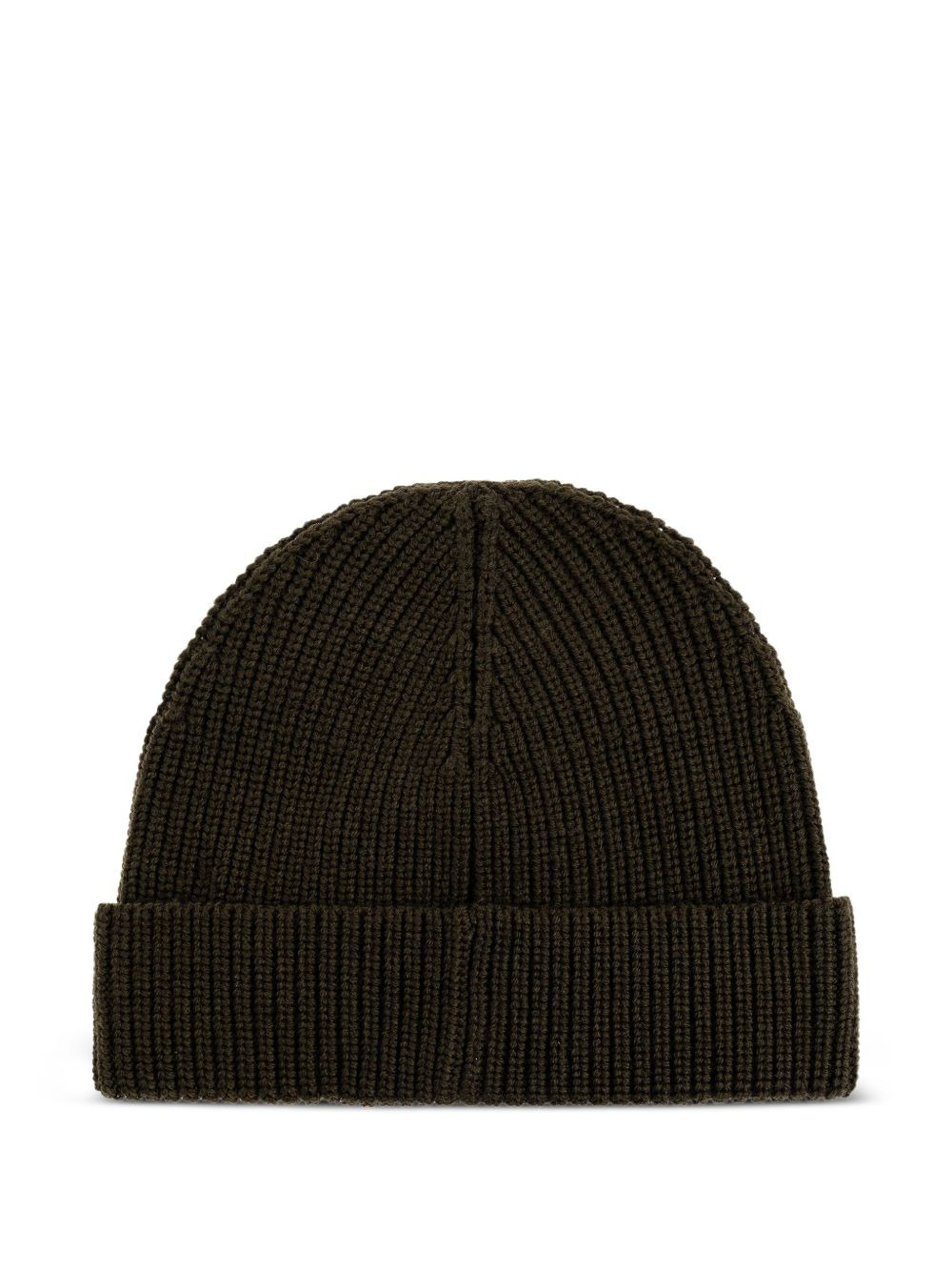 ribbed logo beanie hat - 2