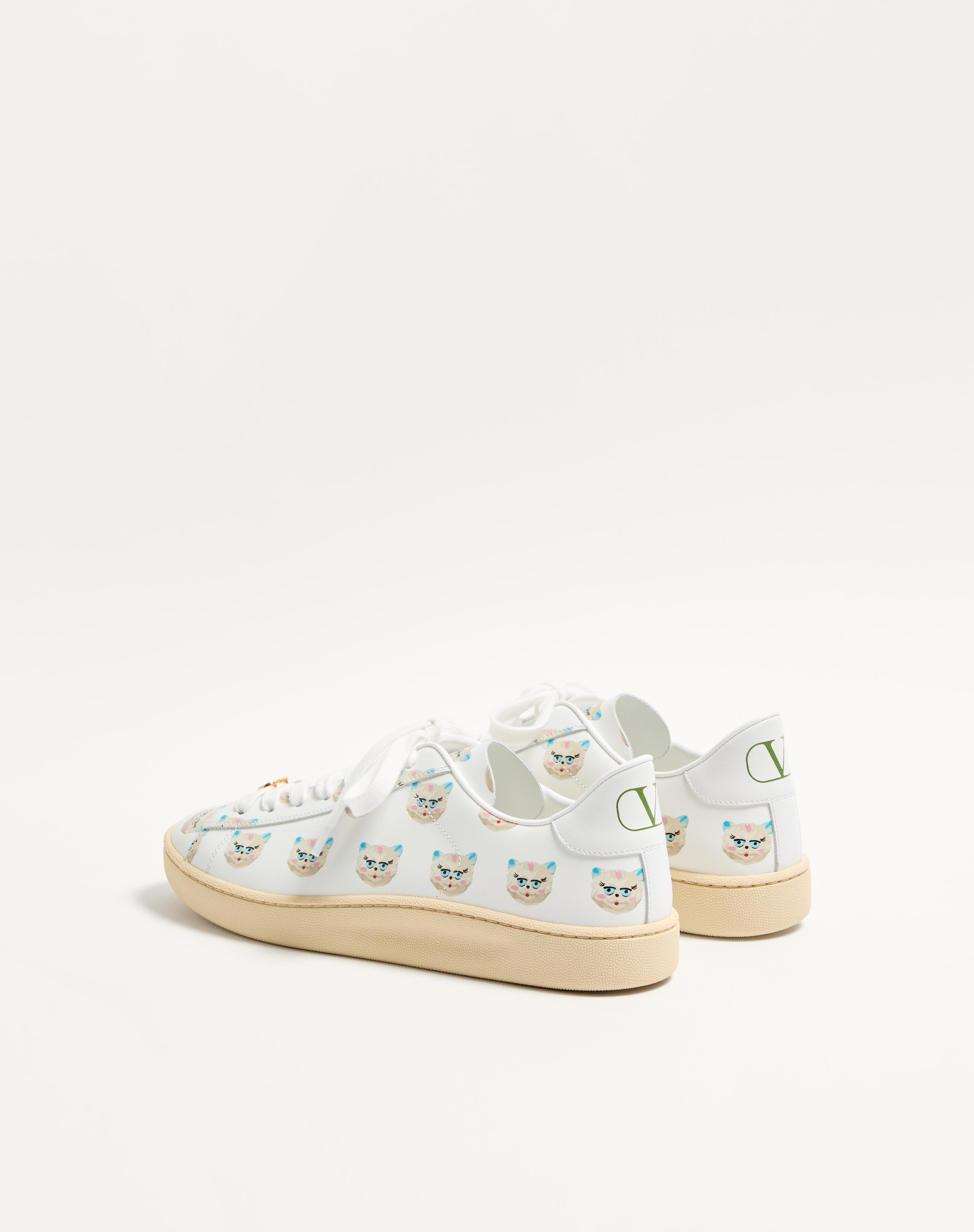 ROYCO SNEAKER IN NAPPA CALFSKIN WITH LE CHAT DE LA MAISON MOTIF - 6