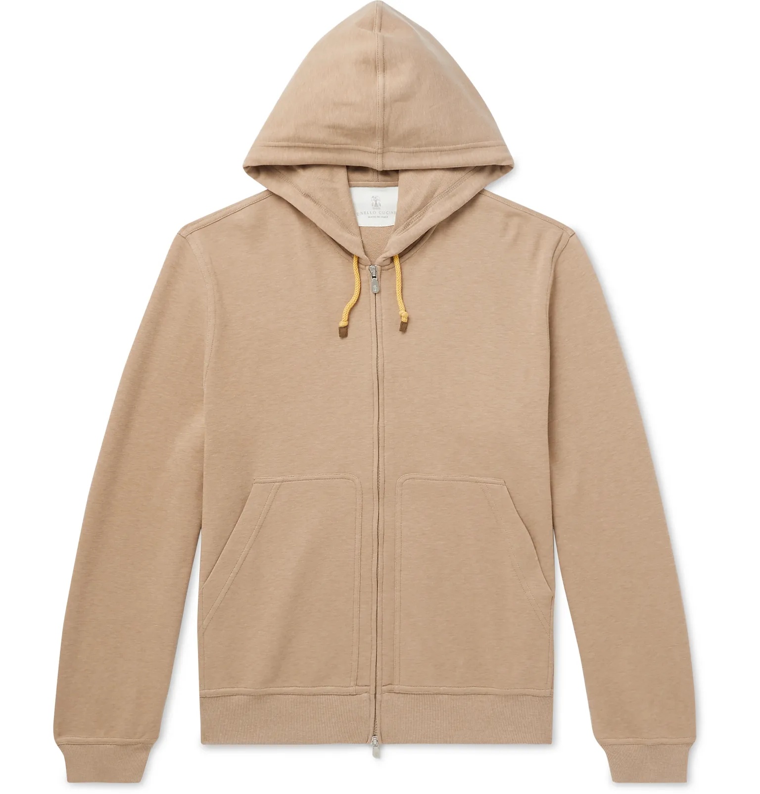 Cotton-Blend Jersey Zip-Up Hoodie - 1