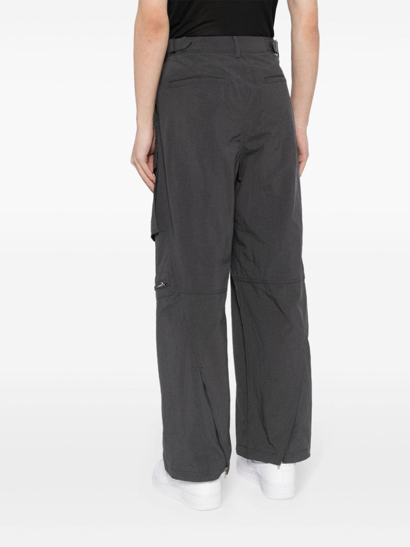mid-rise wide-leg cargo trousers 4