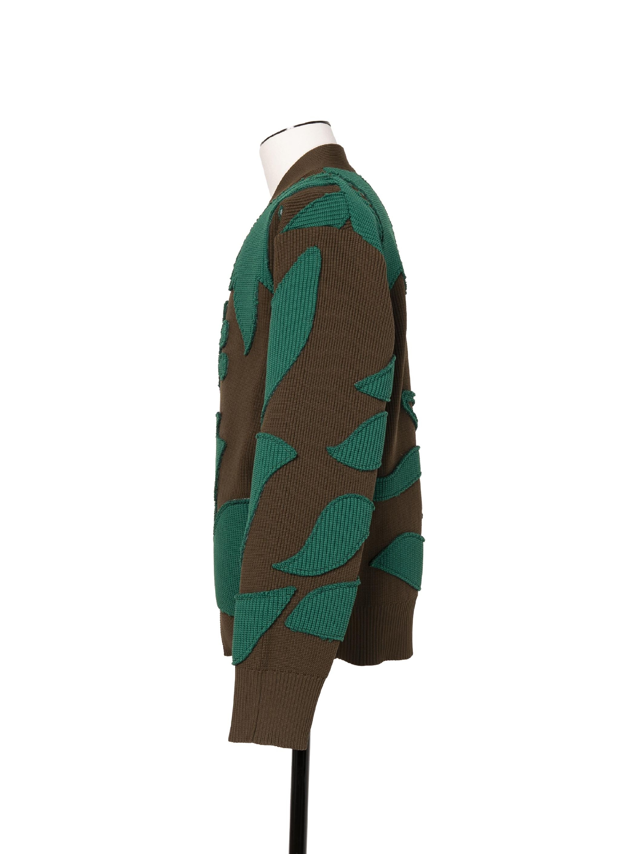Floral Embroidered Patch Knit Cardigan - 2