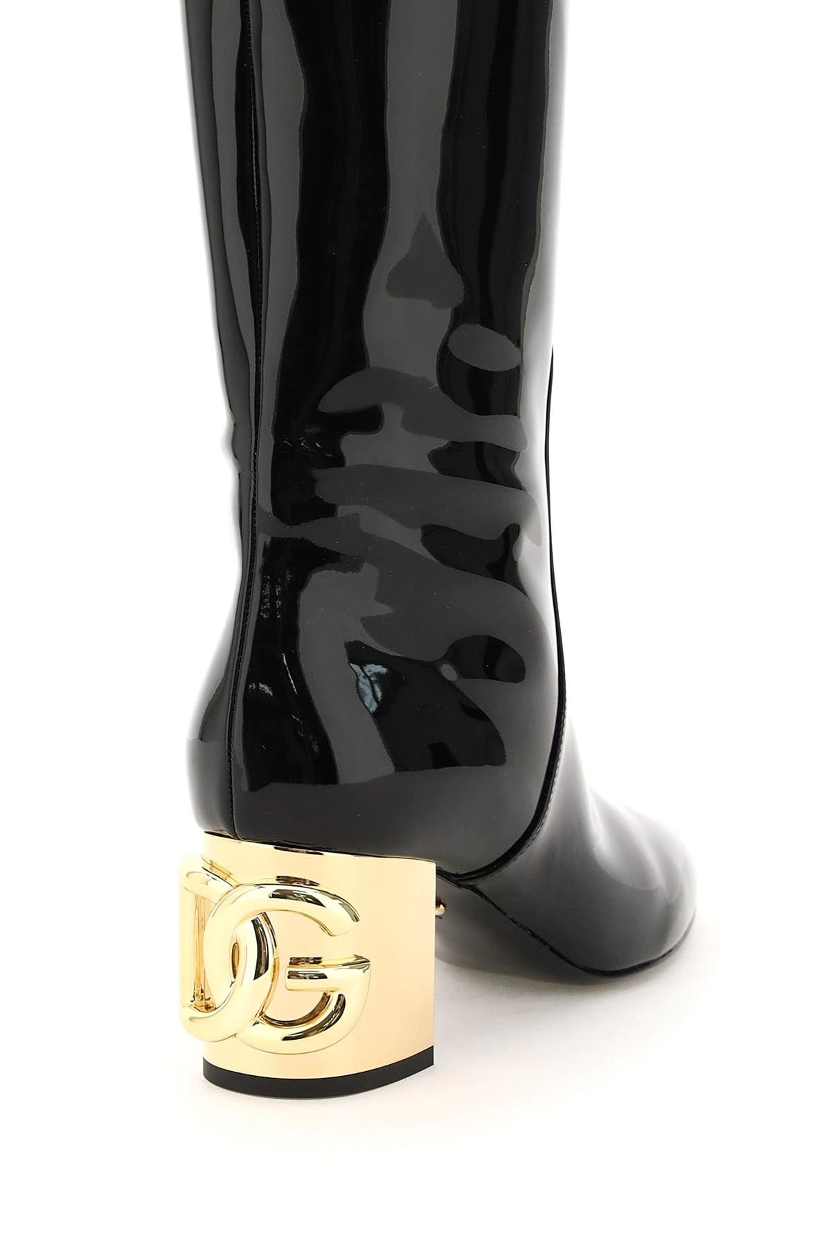 PATENT LEATHER BOOTS WITH DG KAROL HEEL - 4