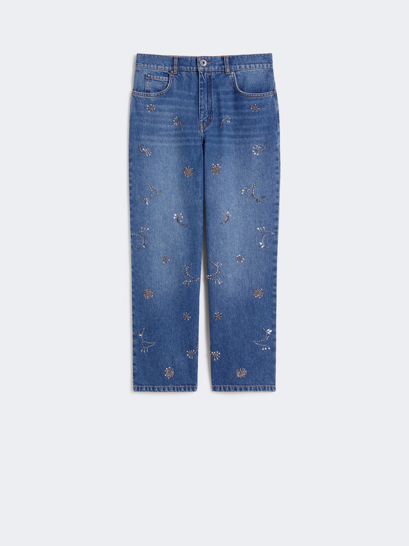 MANETTA Embroidered denim jeans - NAVY 1