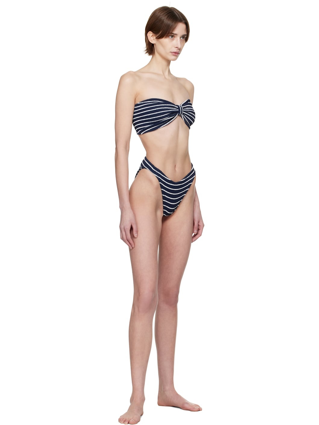 Navy & White Jean Bikini - 4
