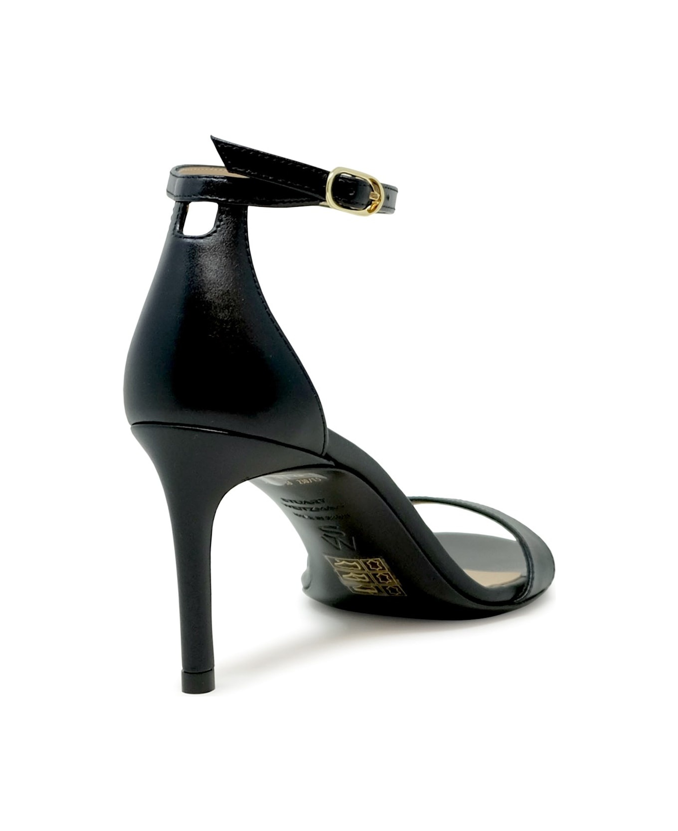 Stuart Weitzman Sk306 Black Leather Nudist Ii 75 Sandals - 3