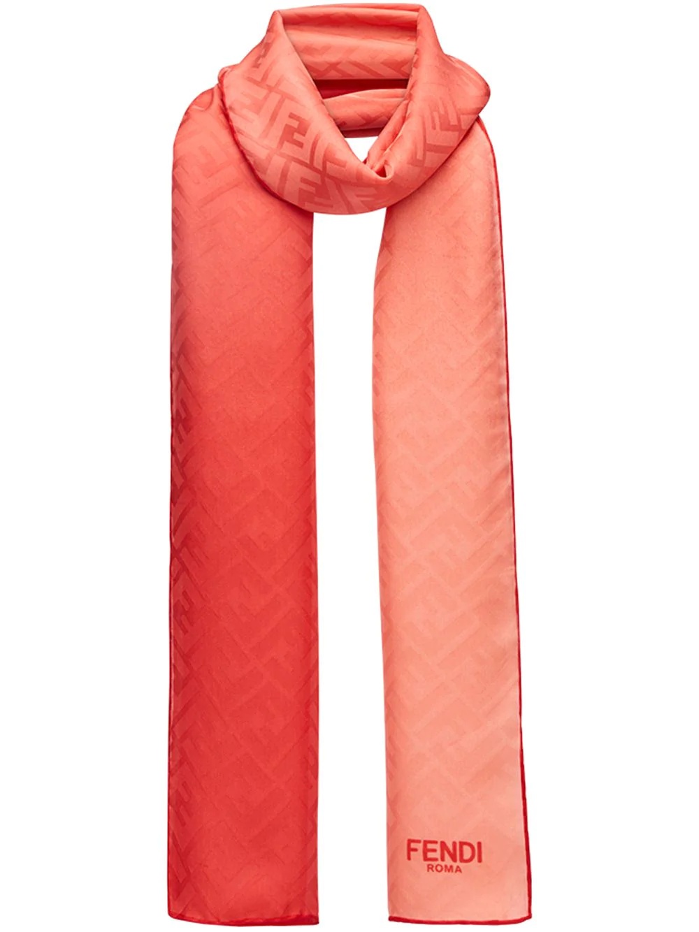 two-tone embossed logo scarf - 1