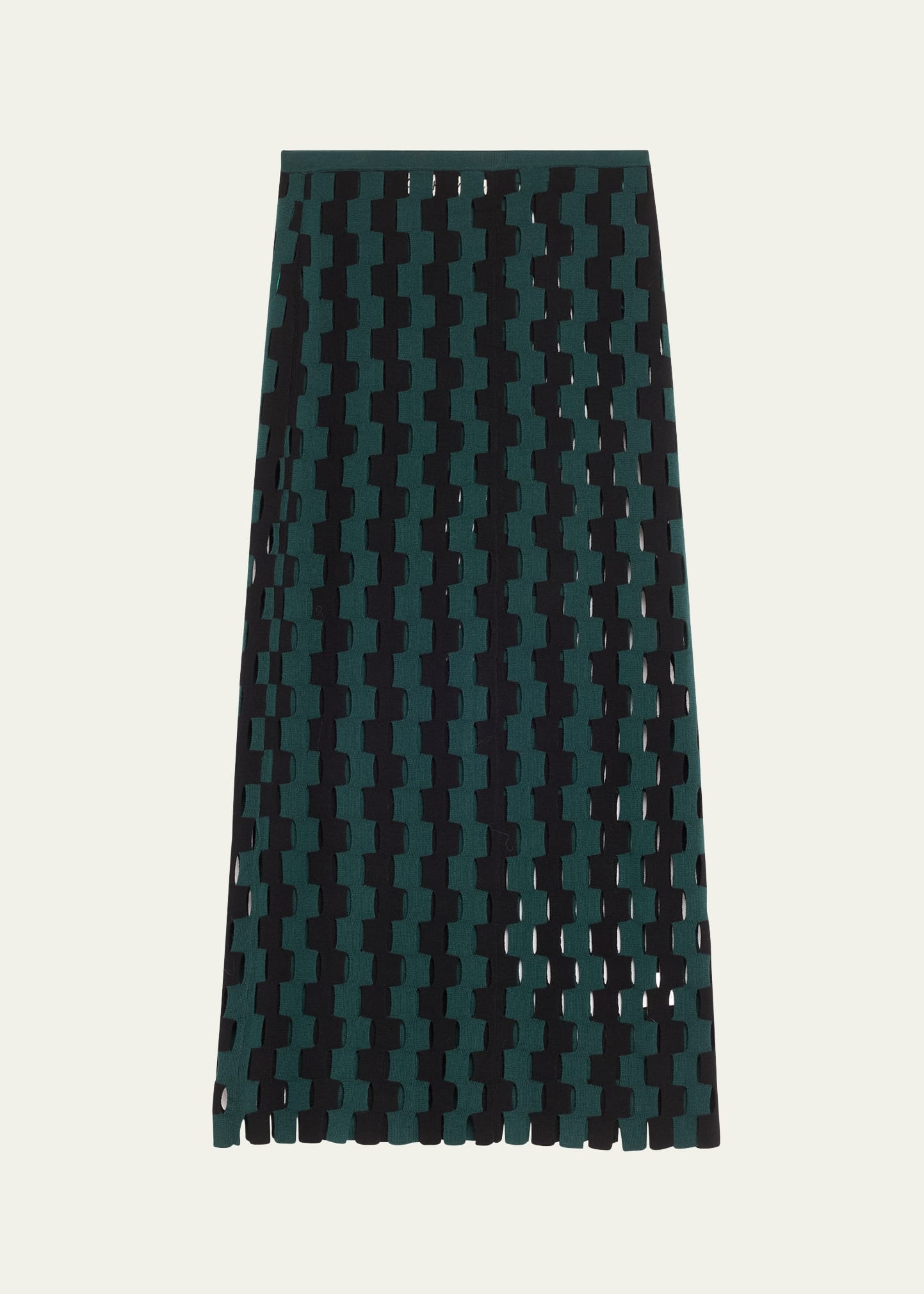 Marshall Abstract Wool Maxi Skirt - 1