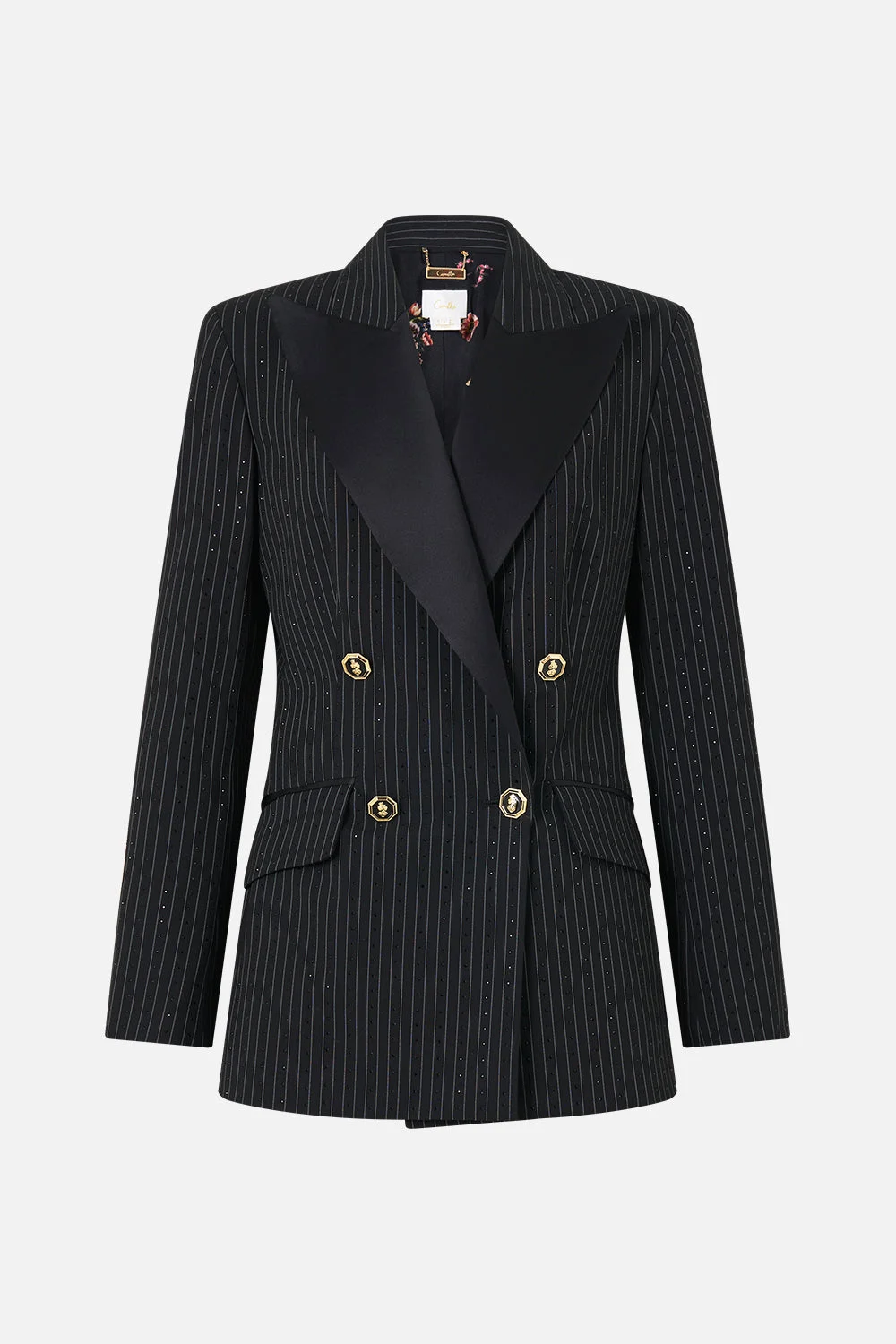 DOUBLE BREASTED SUIT JACKET NIGHT GARDEN - 1