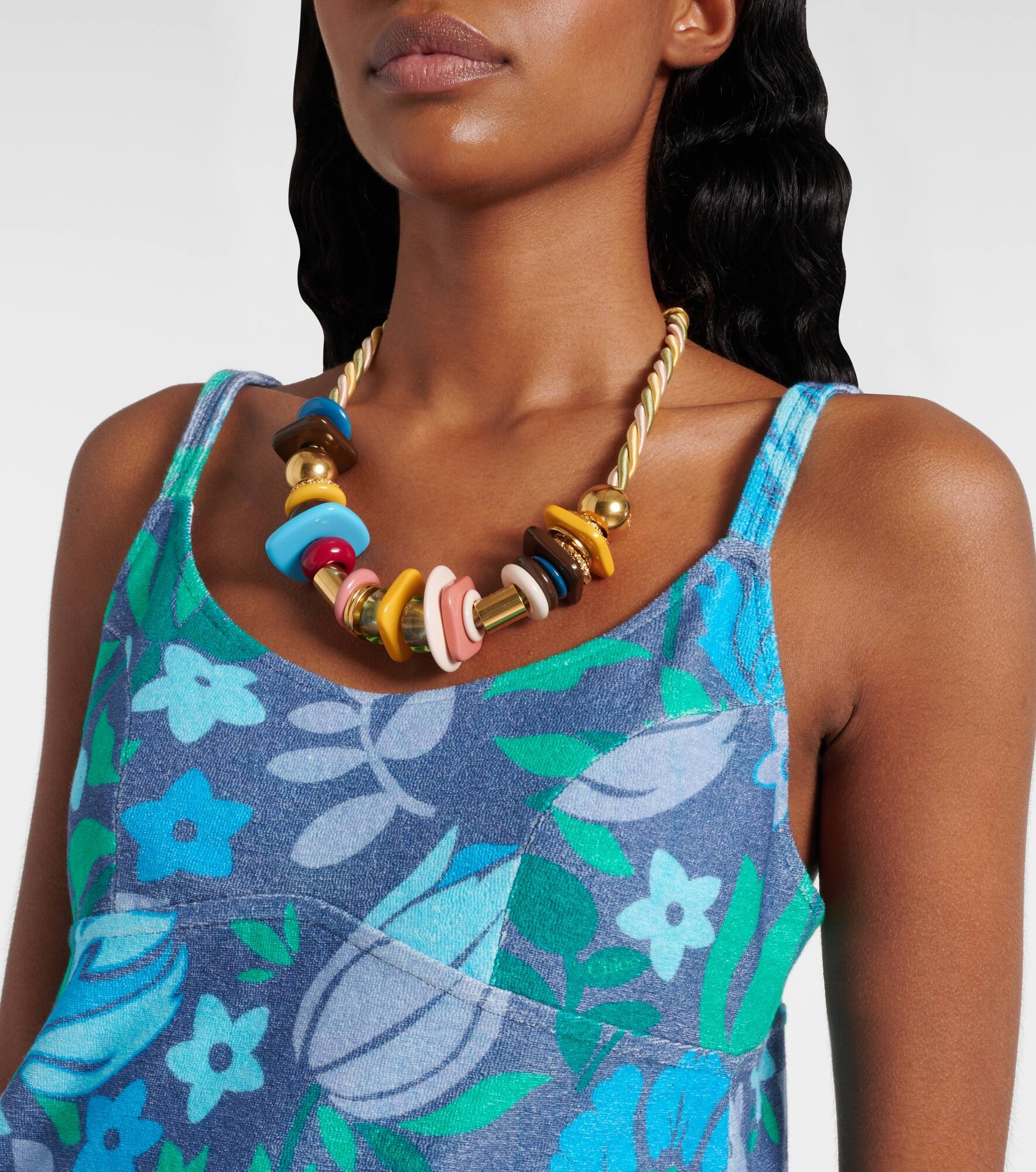 Floral cotton jersey minidress - 4