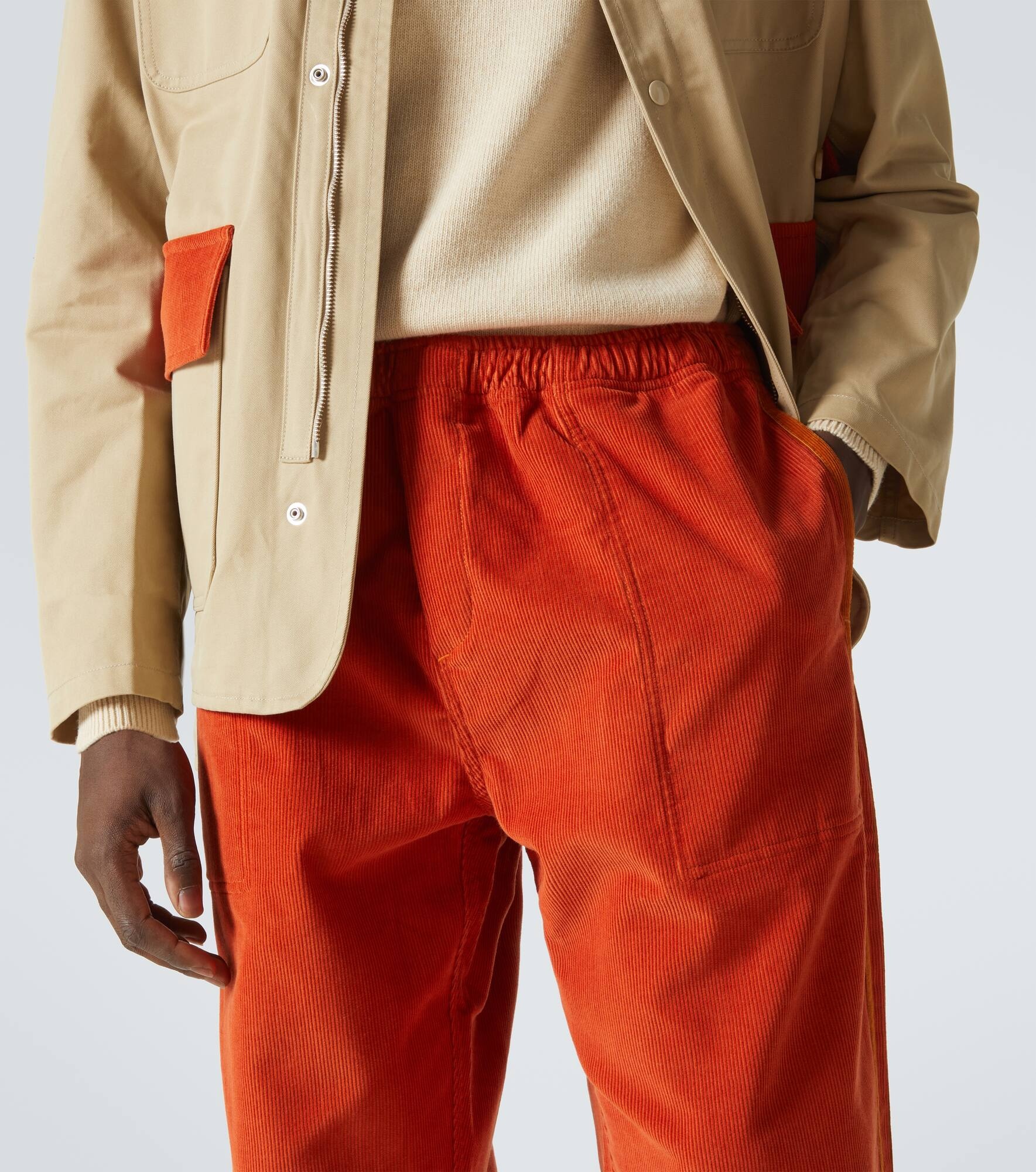 Cotton corduroy straight pants - 5