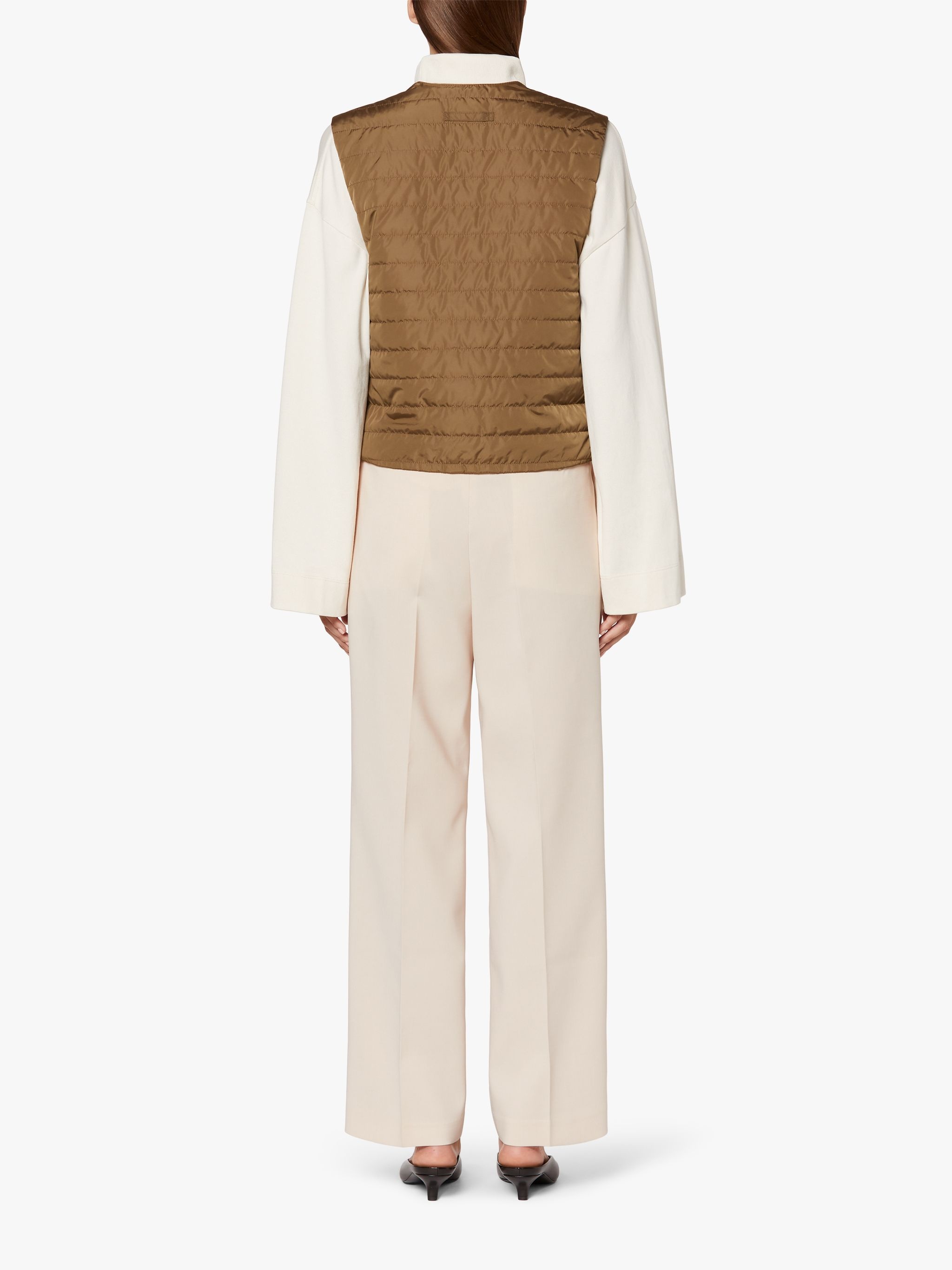 ISABEL MOCHA NYLON LINER VEST | LQV-007 - 4