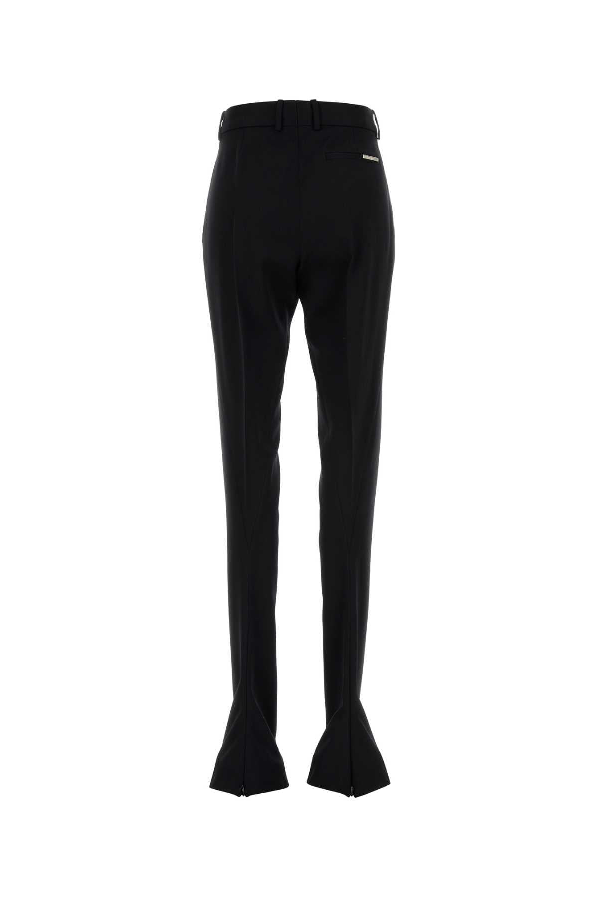 The Attico Women Black Wool Pant - 2