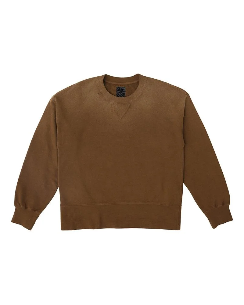 COURT SWEAT L/S DMGD BROWN - 1