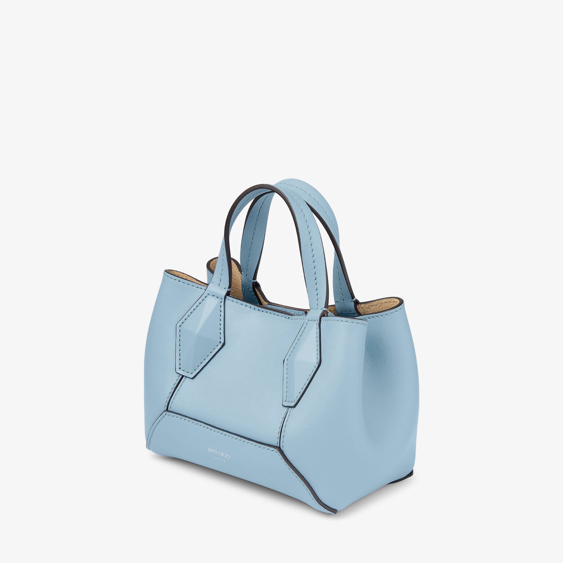 Diamond Tote XS
Dusty Blue Leather Mini Tote Bag - 3