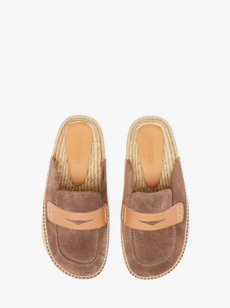 SUEDE ESPADRILLE LOAFER MULES 4