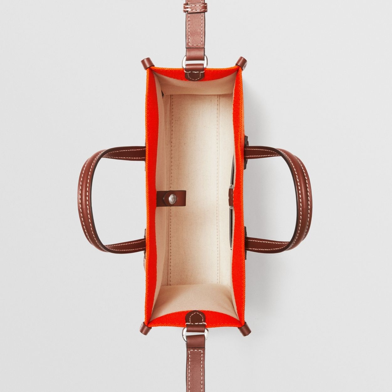 Mini Two-tone Canvas and Leather Freya Tote - 5